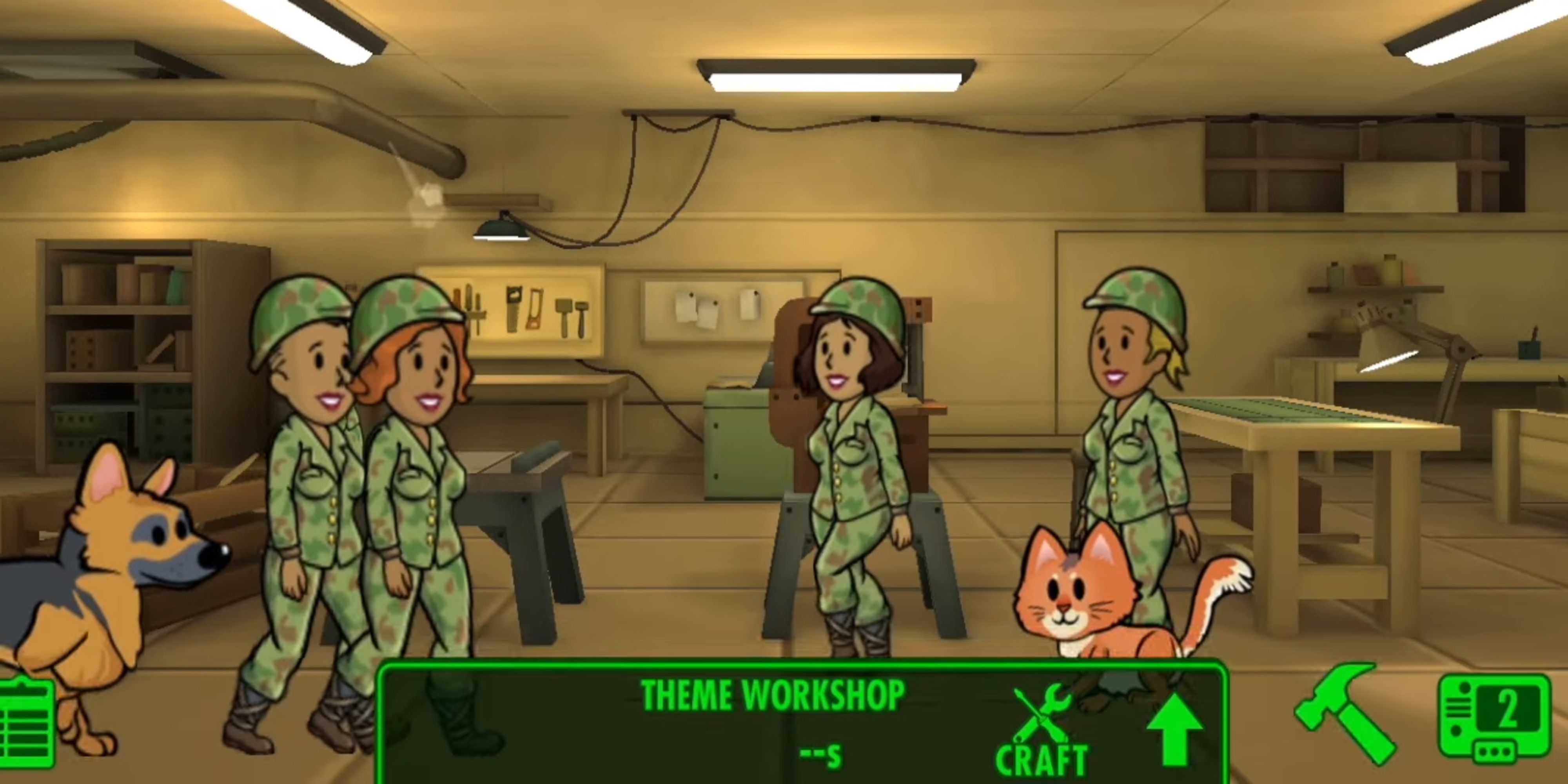 Looking at the Theme Workshop in Fallout Shelter