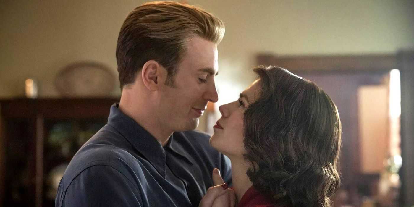 Capitão América Steve Rogers Peggy Carter beija em Ultimato