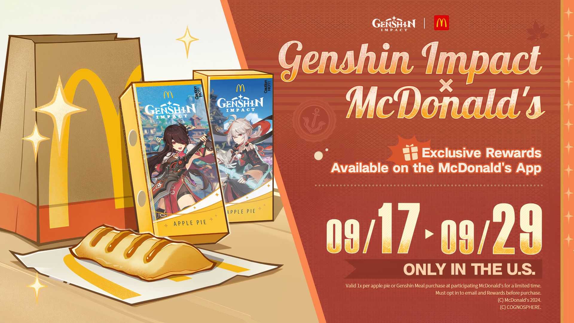 Genshin Impact and McDonalds promotional poster