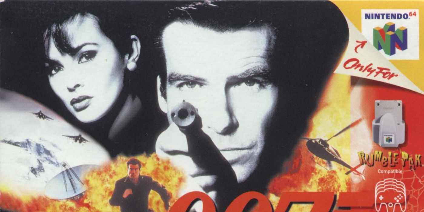 An image of the box art for the Nintendo 64 game GoldenEye 007