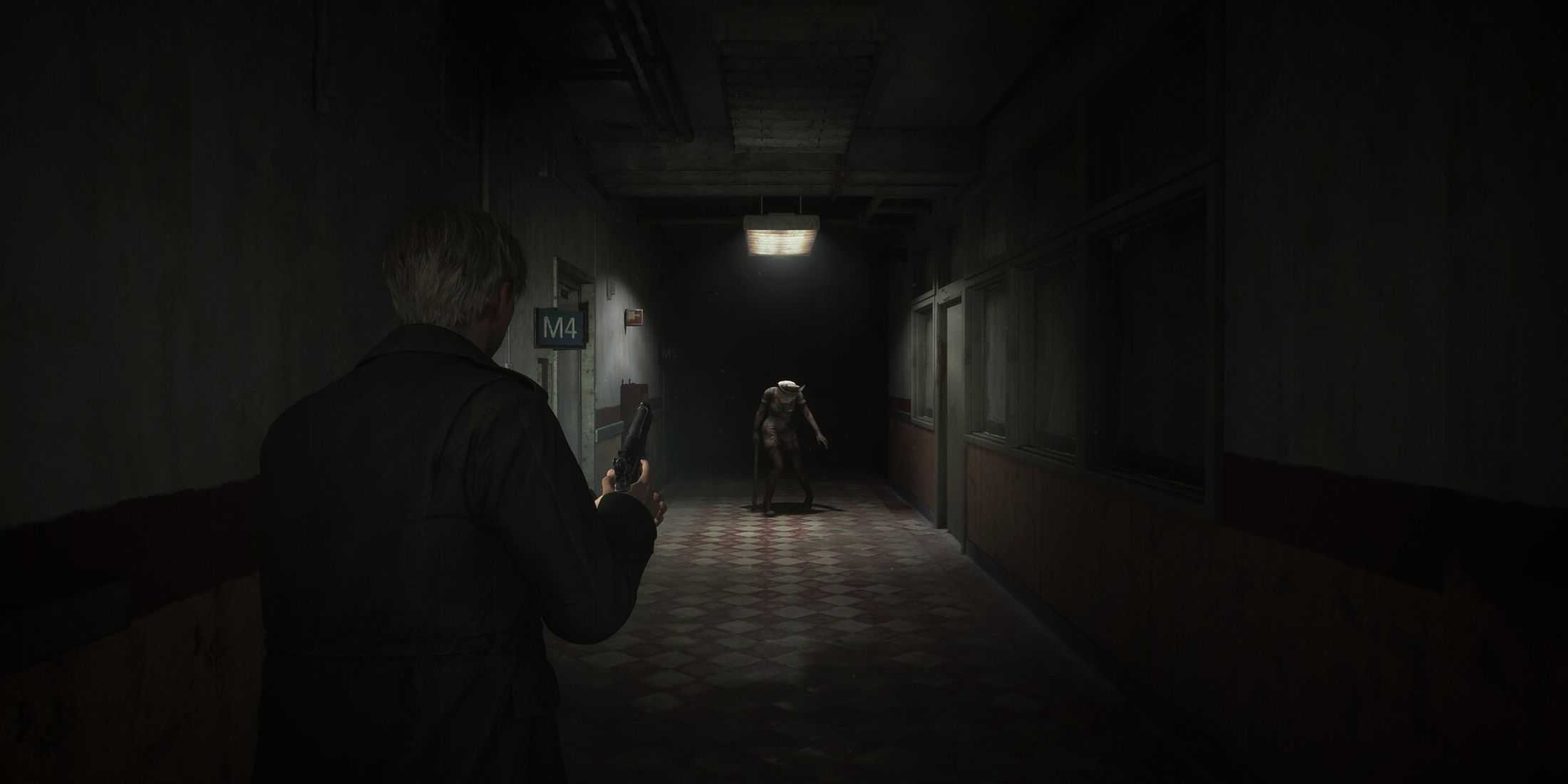 Silent hill 2 remake James vs nurse in corridor