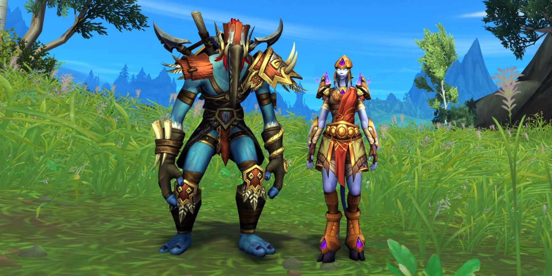 world of warcraft dragonflight patch 10.2.7 troll draenei heritage armor