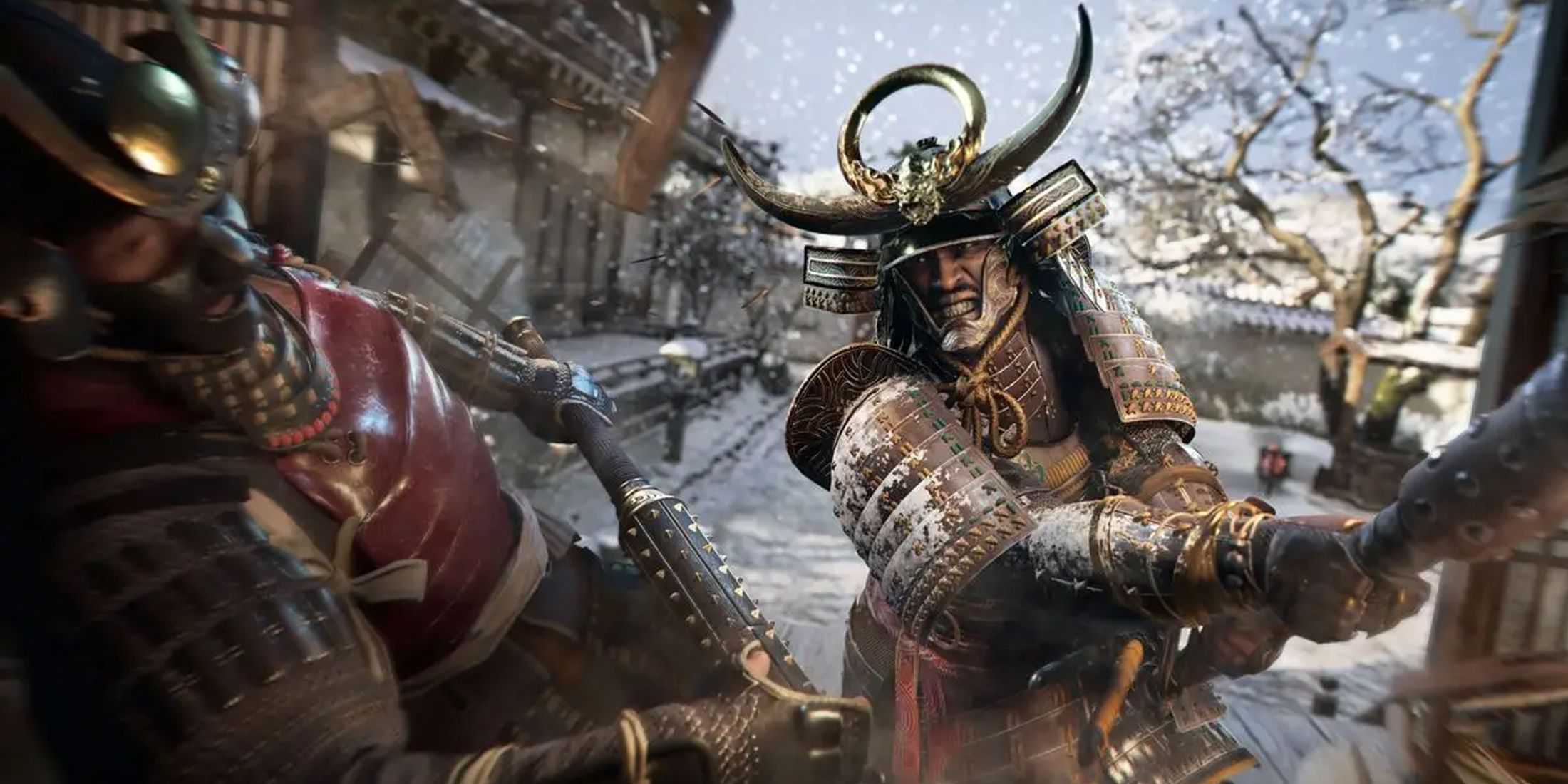 Uma captura de tela de Yasuke atacando um inimigo em Assassin's Creed Shadows.