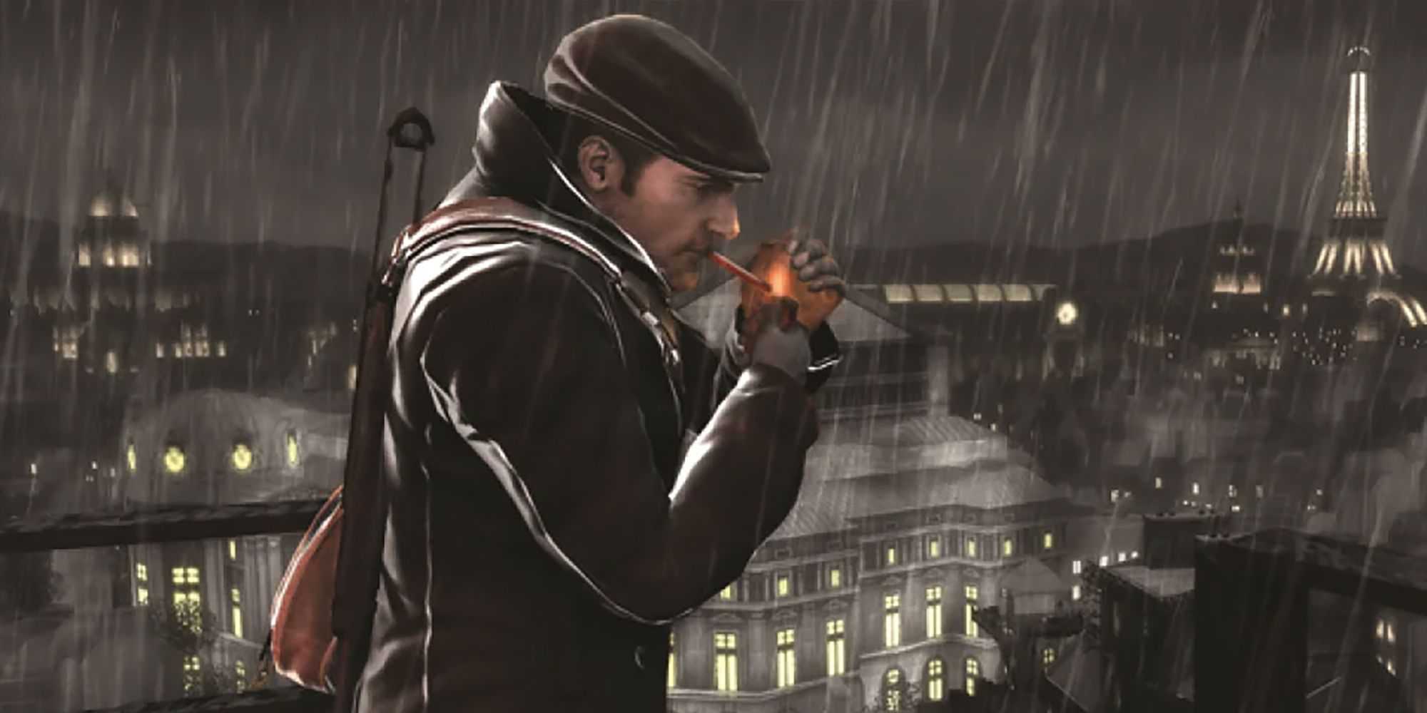 A man smoking in The Saboteur