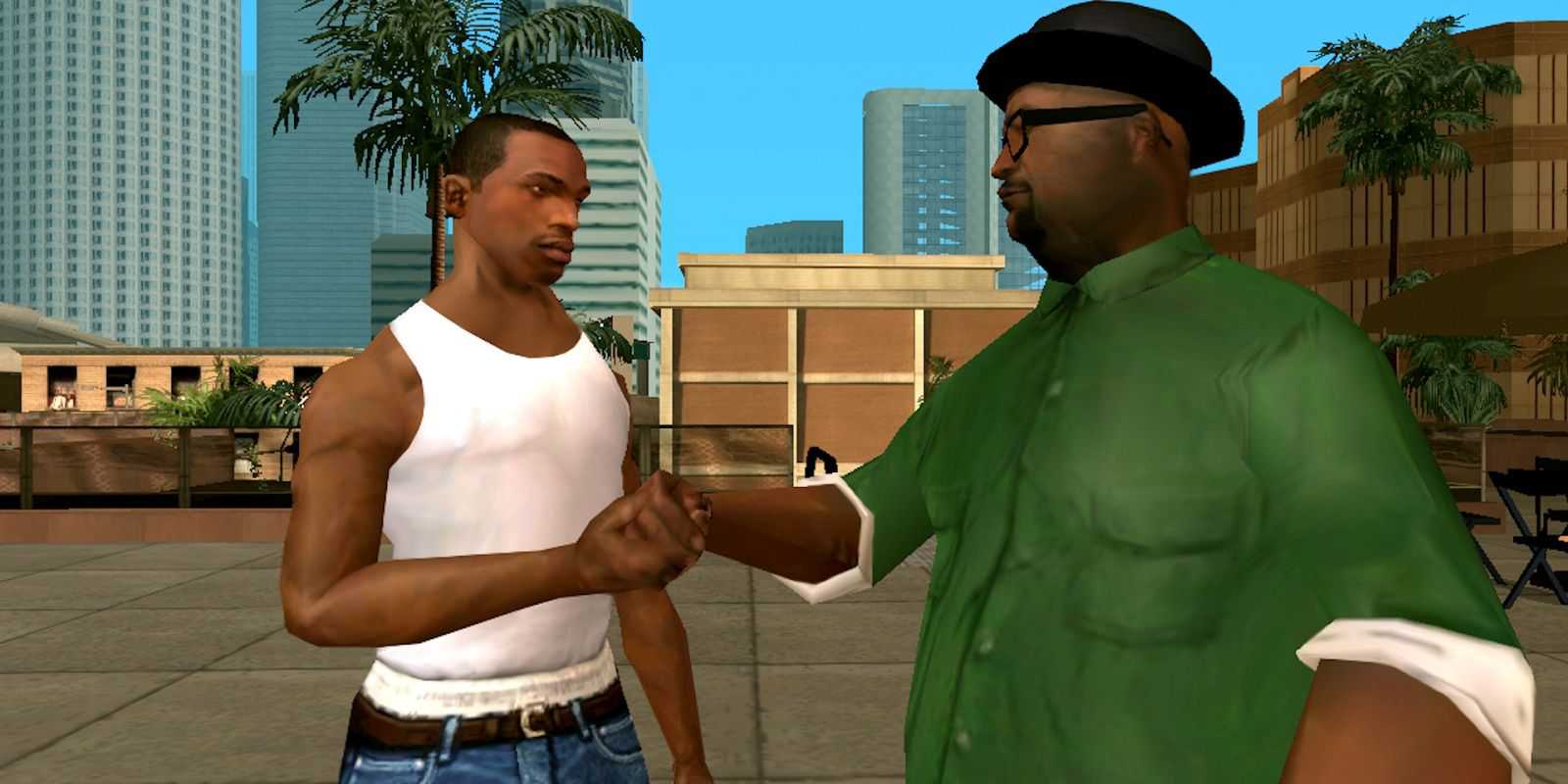 Carl Johnson and Sweet in Grand Theft Auto: San Andreas