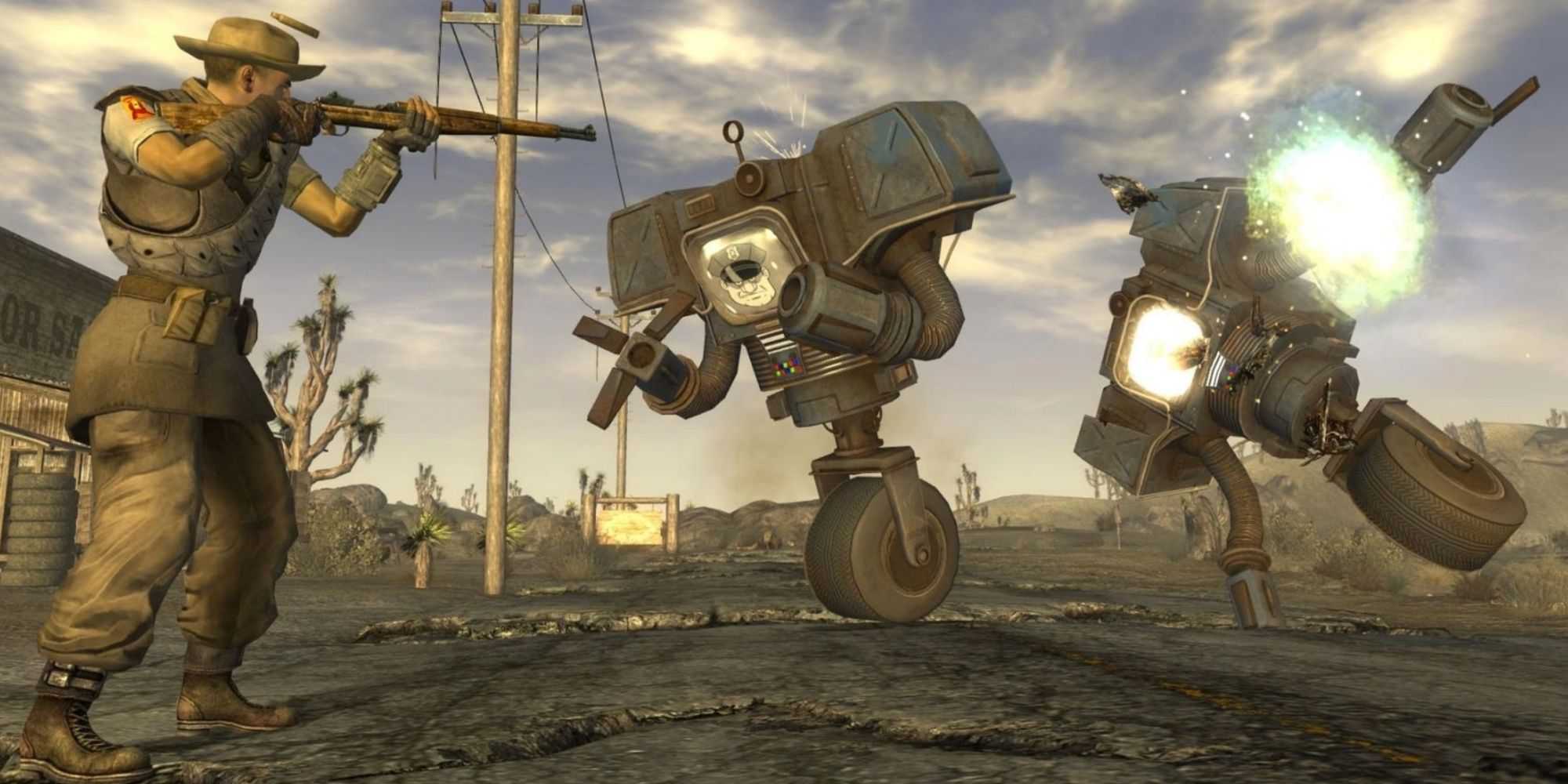 Lutando contra inimigos em Fallout New Vegas