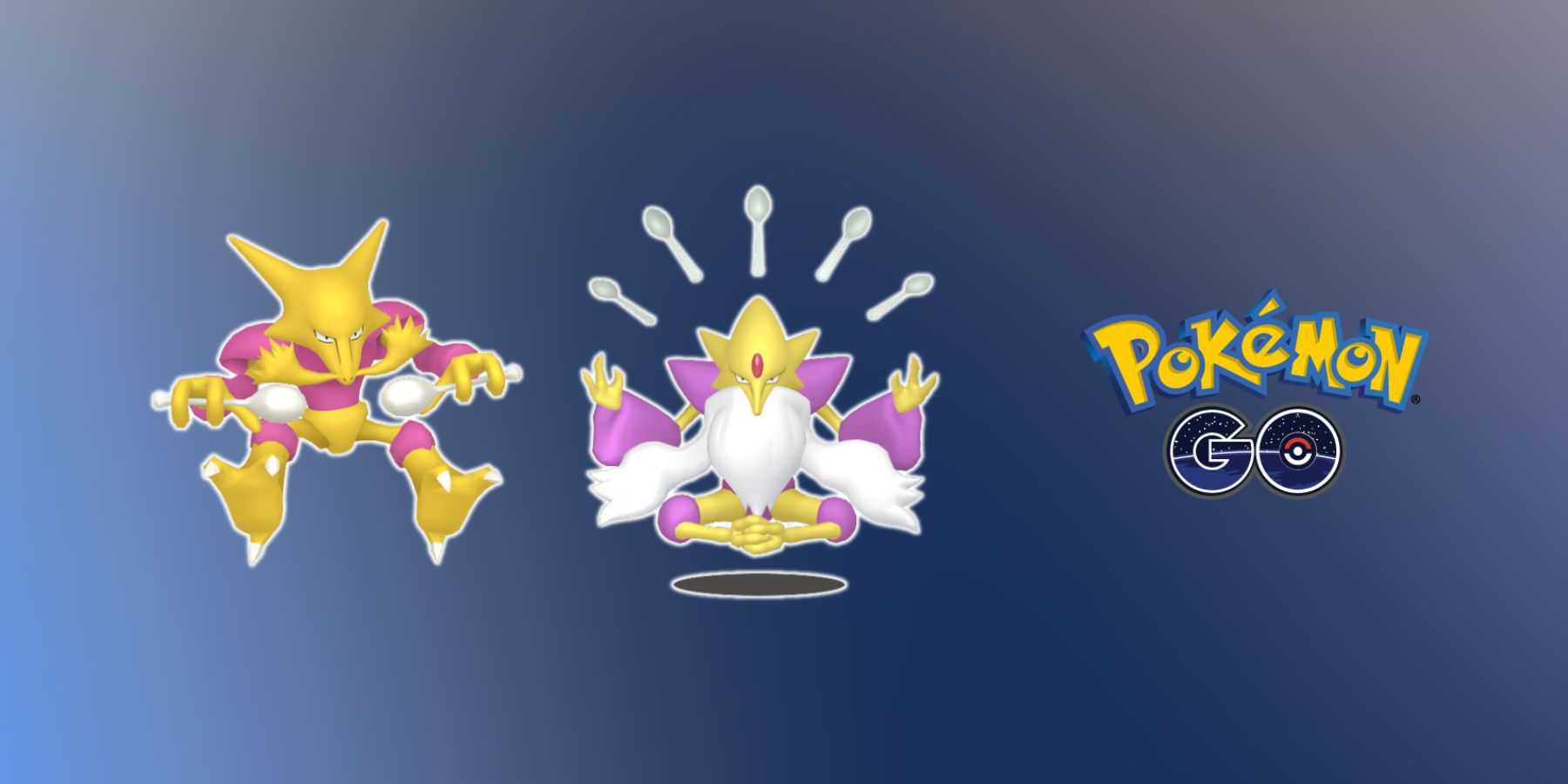 Shiny Alakazam e Shiny Mega Alakazam em ataques Pokemon GO