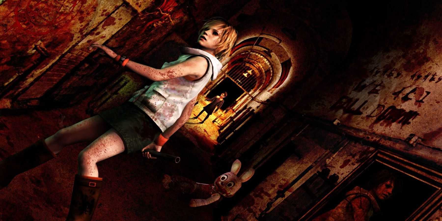 Cheryl Mason de Silent Hill 3 fugindo para o Outro Mundo.