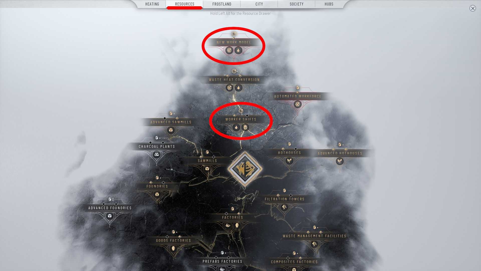 frostpunk 2 workforce ideas resources