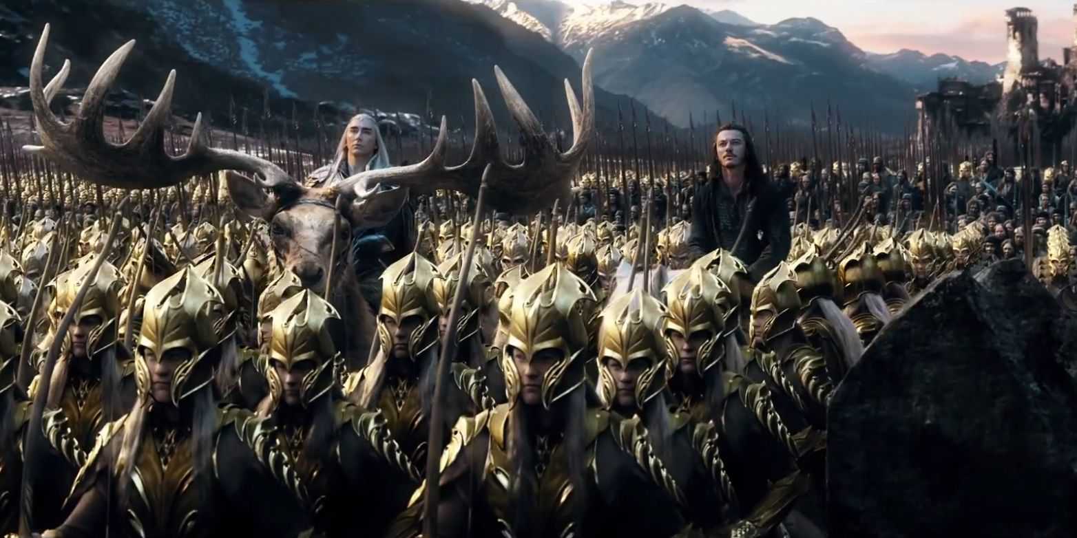 the lake-men and elves in the battle of the five armies