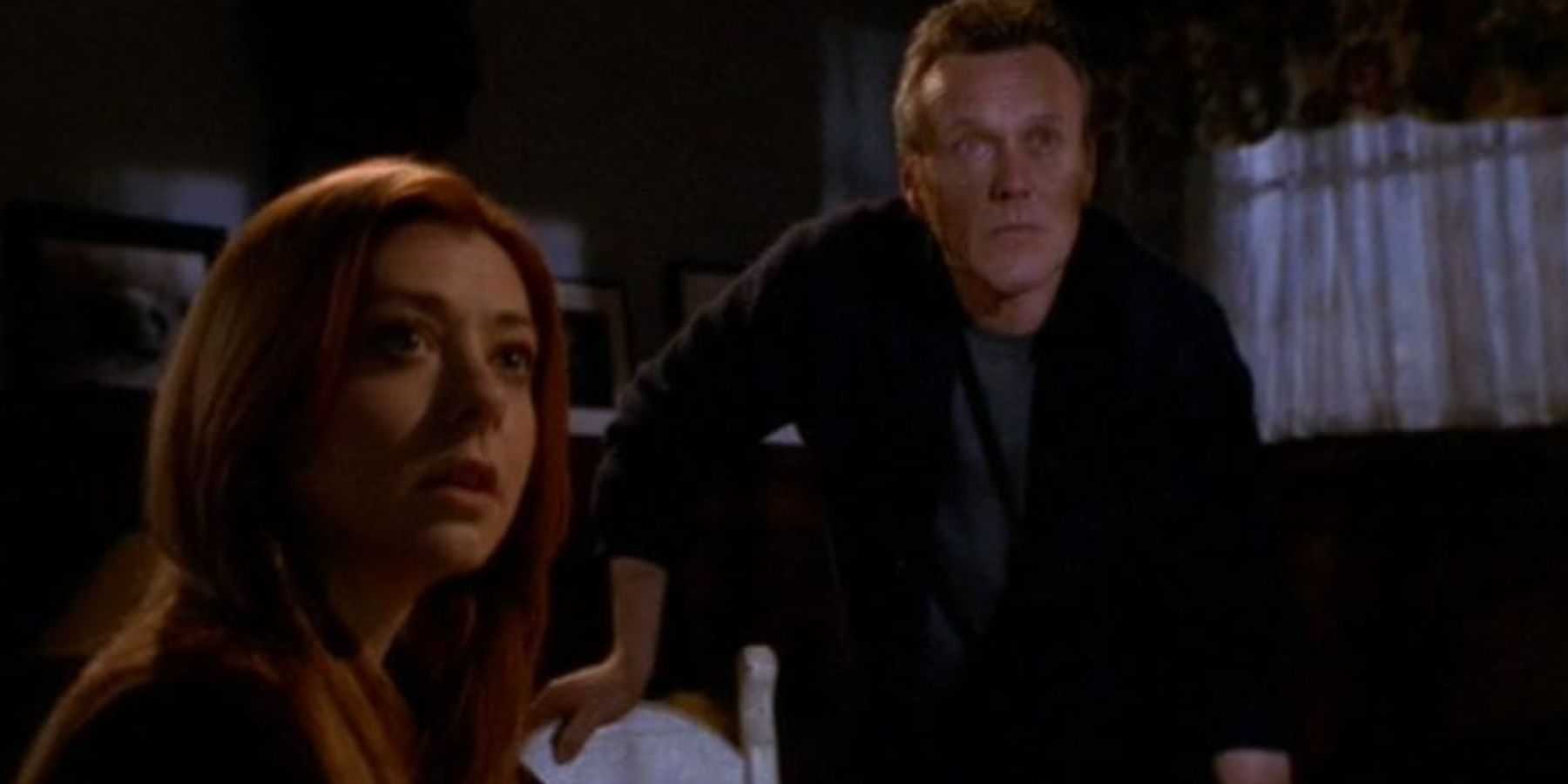 Willow and Giles in Buffy The Vampire Slayer series finale