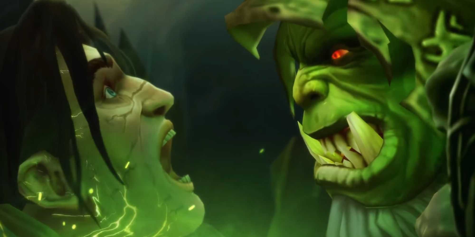 Gul'dan mata Varian Wrynn na Tumba de Sargeras em Broken Shores em World of Warcraft