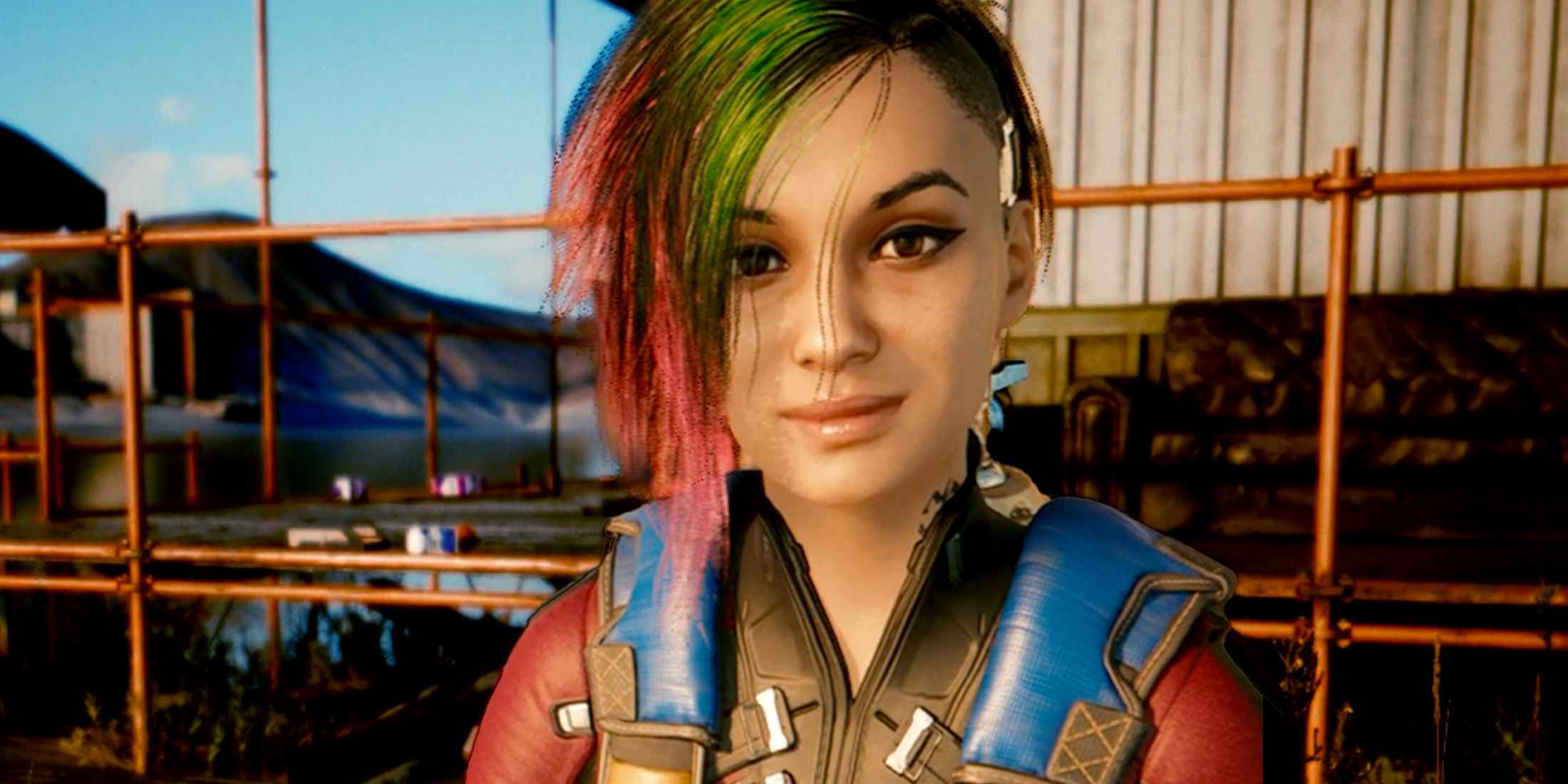 A screenshot of Judy Alvarez in Cyberpunk 2077.