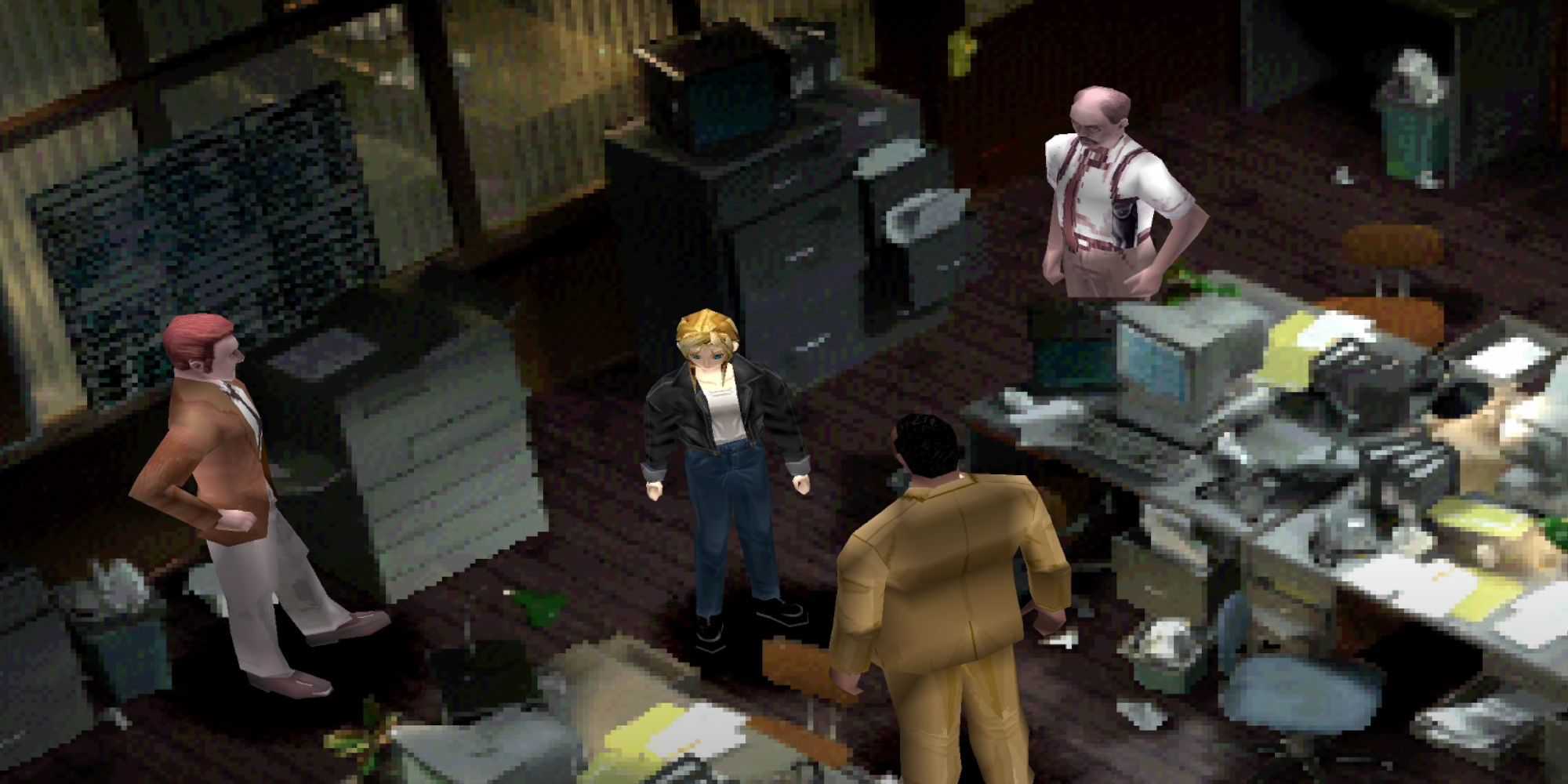 Parasite Eve Aya at the Police station with her colleagues