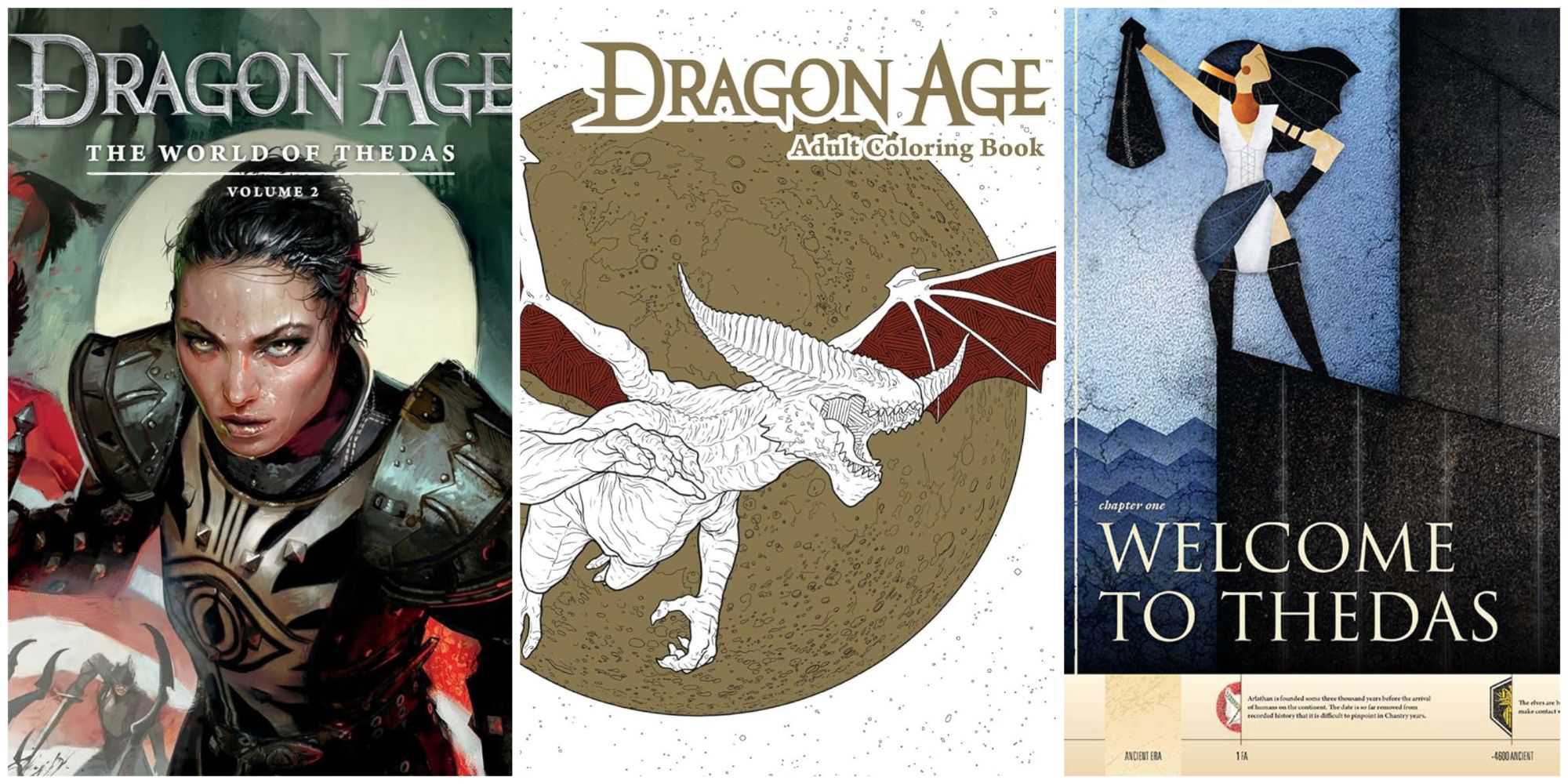 imagens de livros de arte e conhecimento de Dragon Age