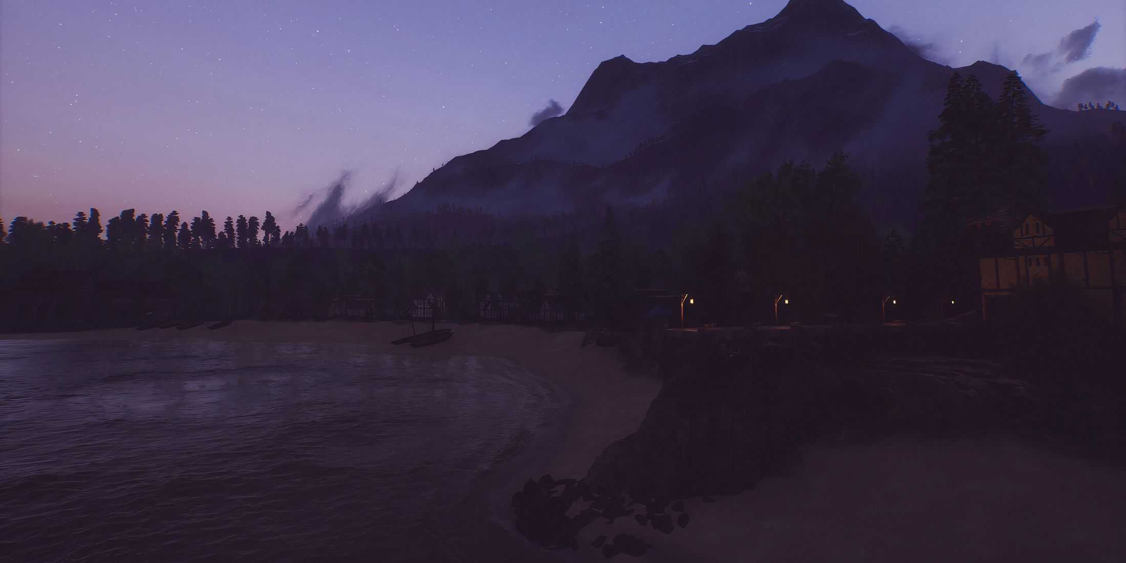 Beach at twilight in The Wayward Realms