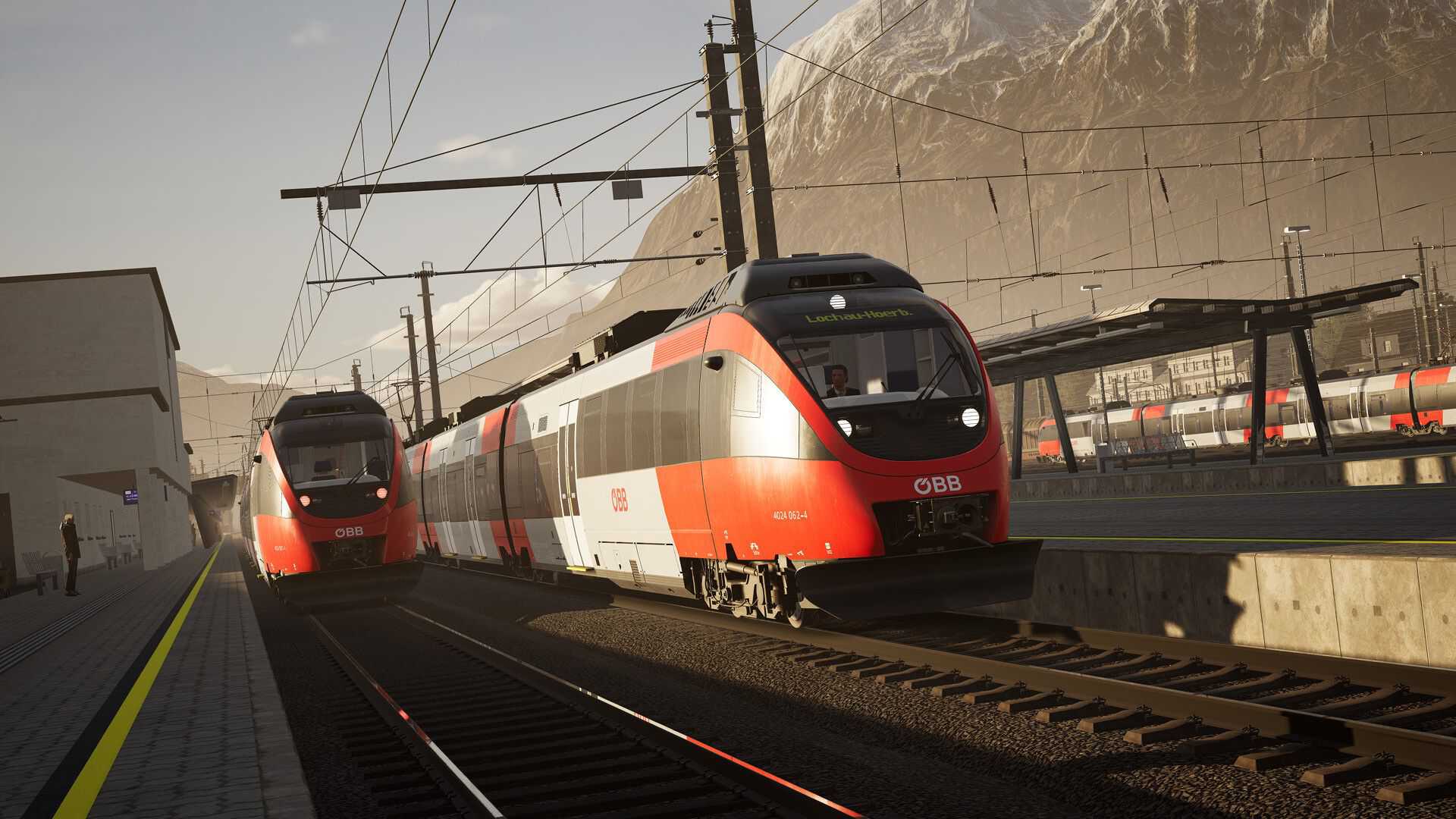 Train Sim World 4 Steam screenshot 1 two red-white trains