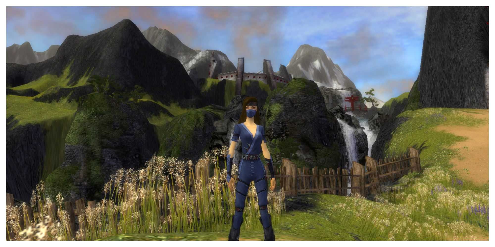 Guild Wars 1 assassin in the mountains