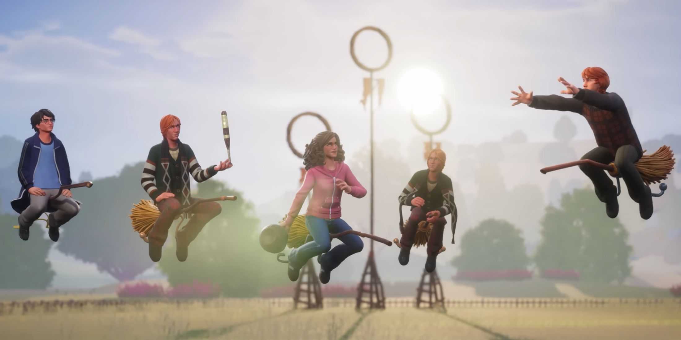 Things We Know About Harry Potter Quidditch Champions, Harry, Hermione, and the Weasleys playing Quidditch at the Burrow