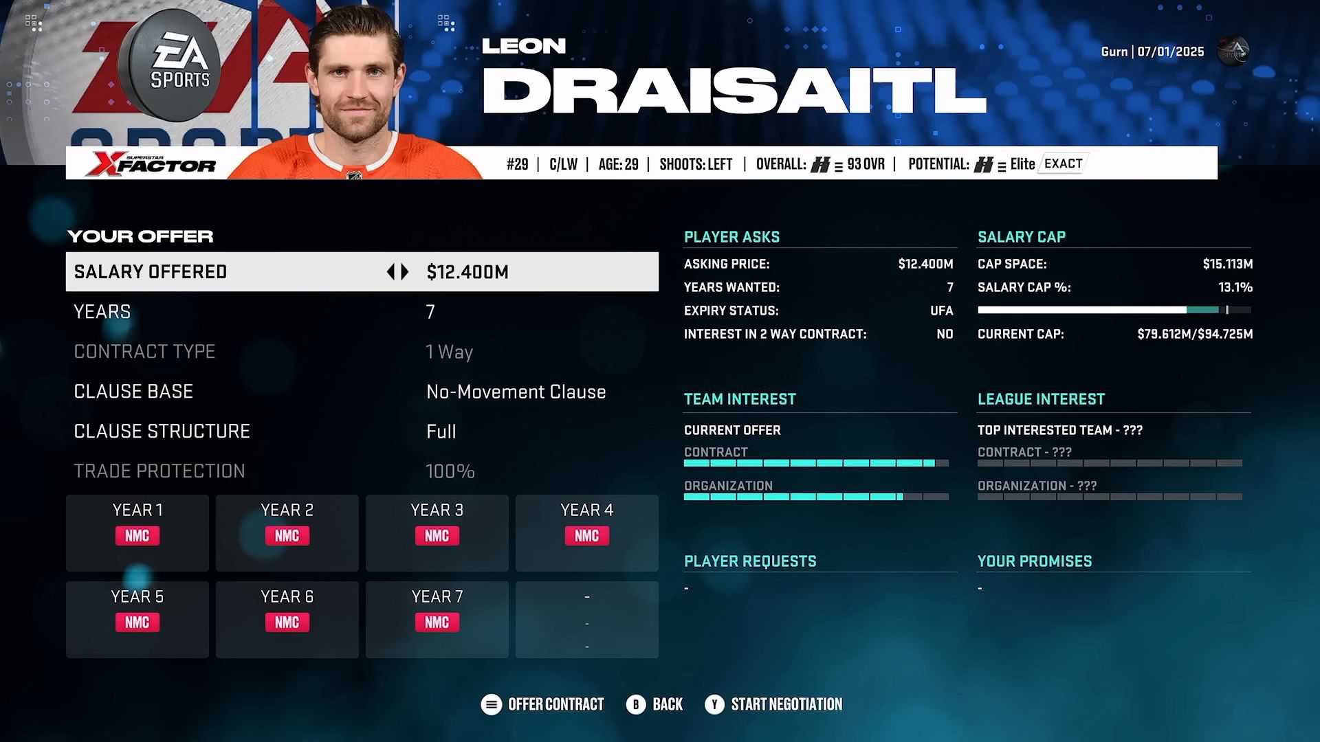 Contract Negotiations in NHL 25's Franchise Mode