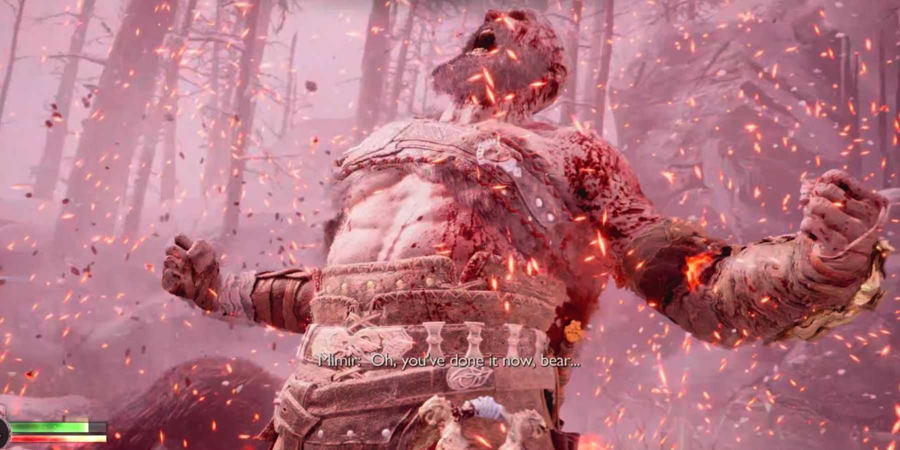 Kratos liberando sua Fúria Espartana