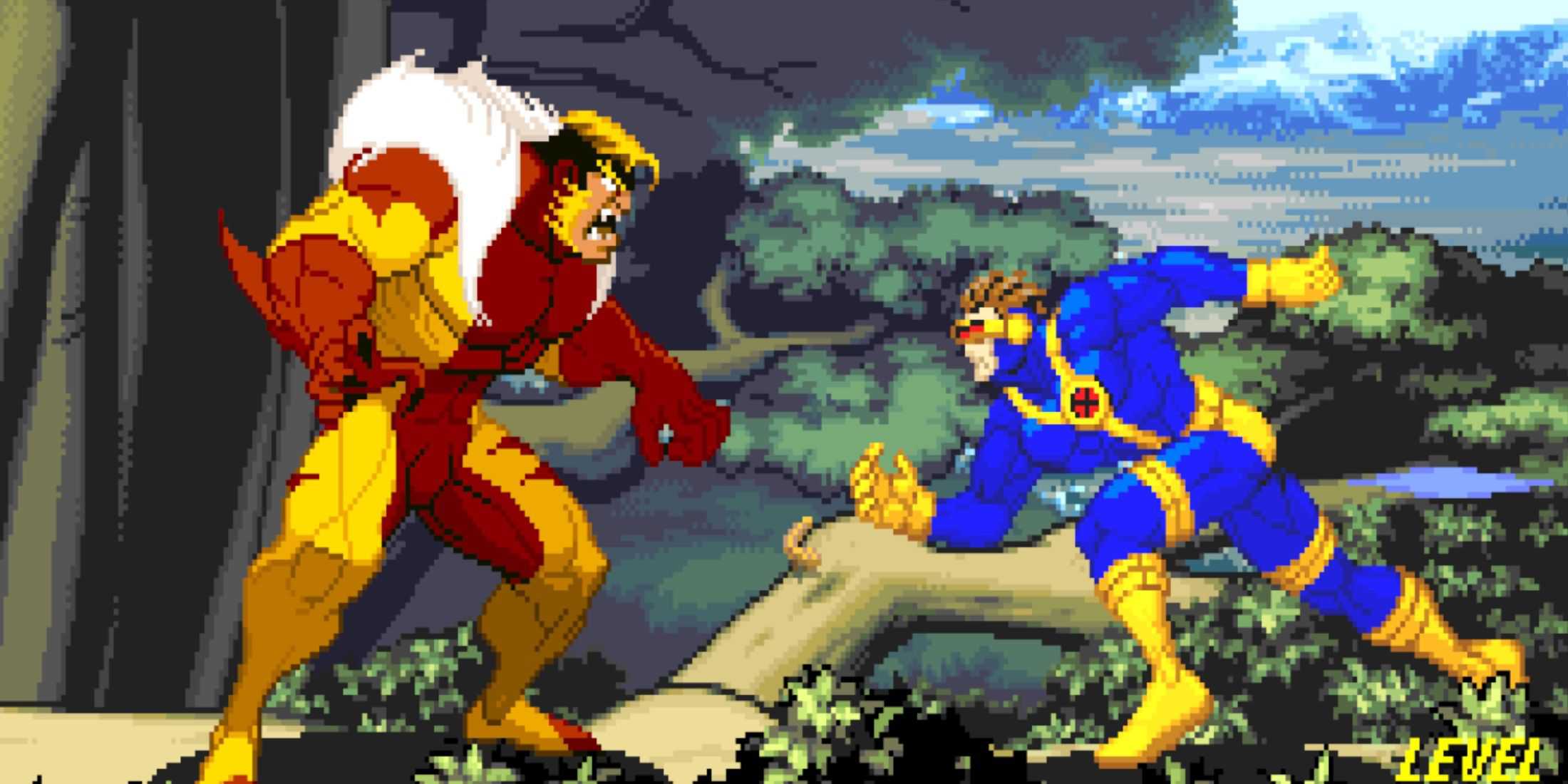 X men vs Street Fighter Sabretooth vs Cyclops