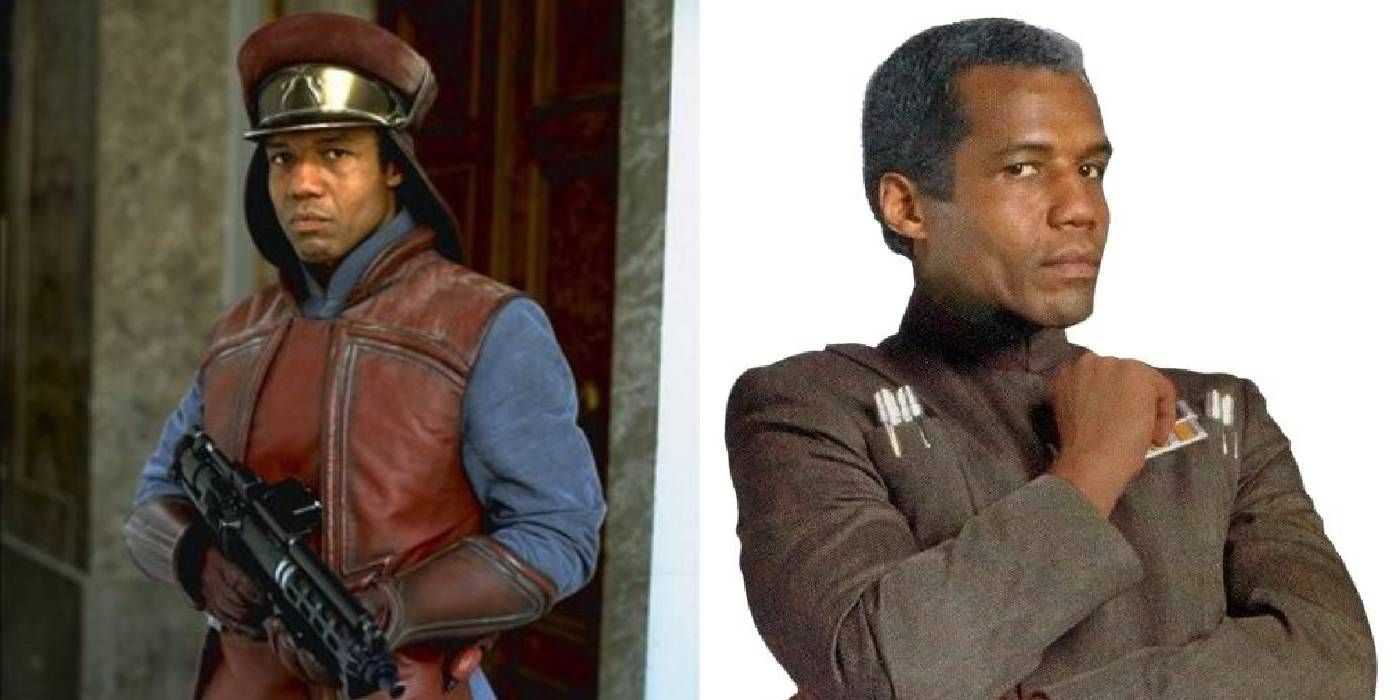 Quarsh Panaka como capitão de Naboo e Moff para o Império em Star Wars