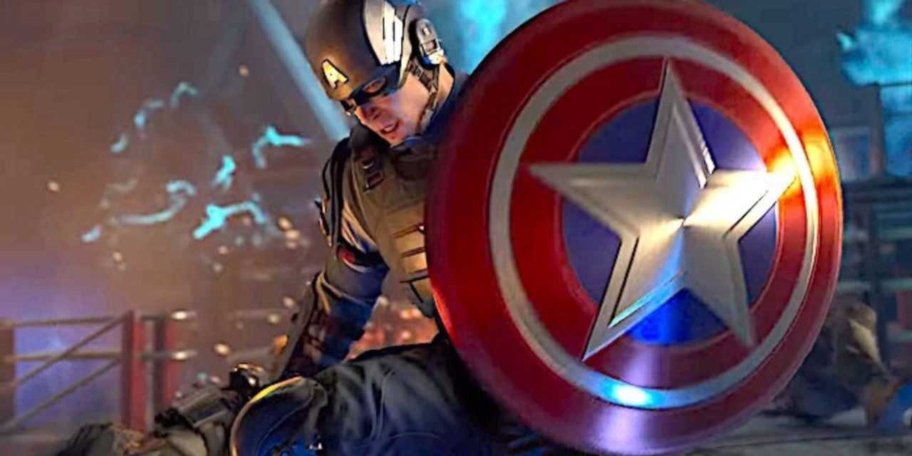 Captain America with his shield in Marvel's Avengers