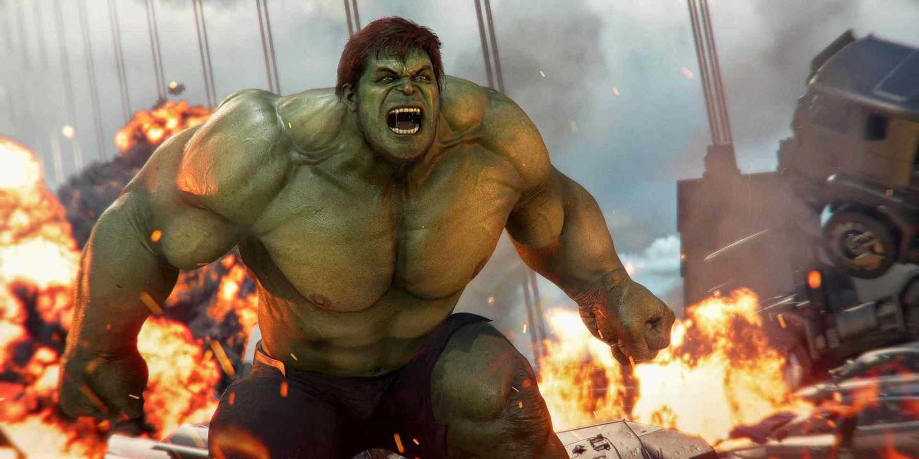 The Hulk shouting at his enemies