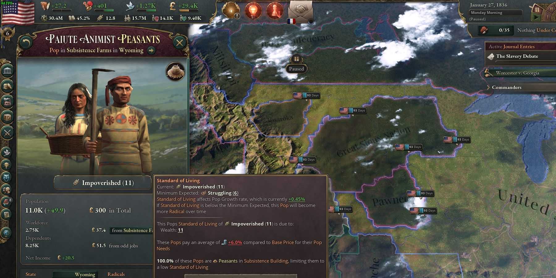 Victoria 3 Camponeses Nativos Americanos dos EUA