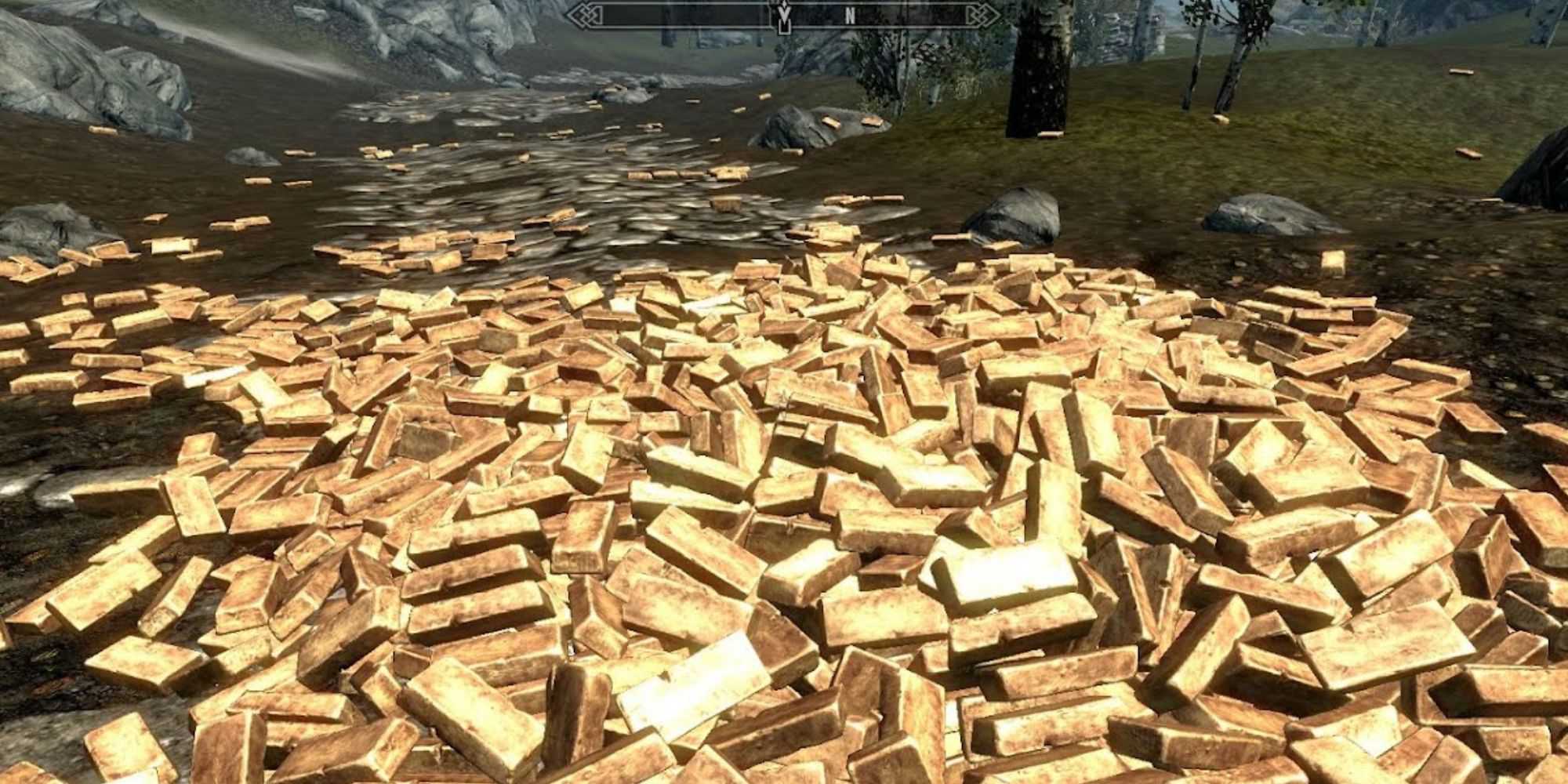 Lingotes de ouro Skyrim