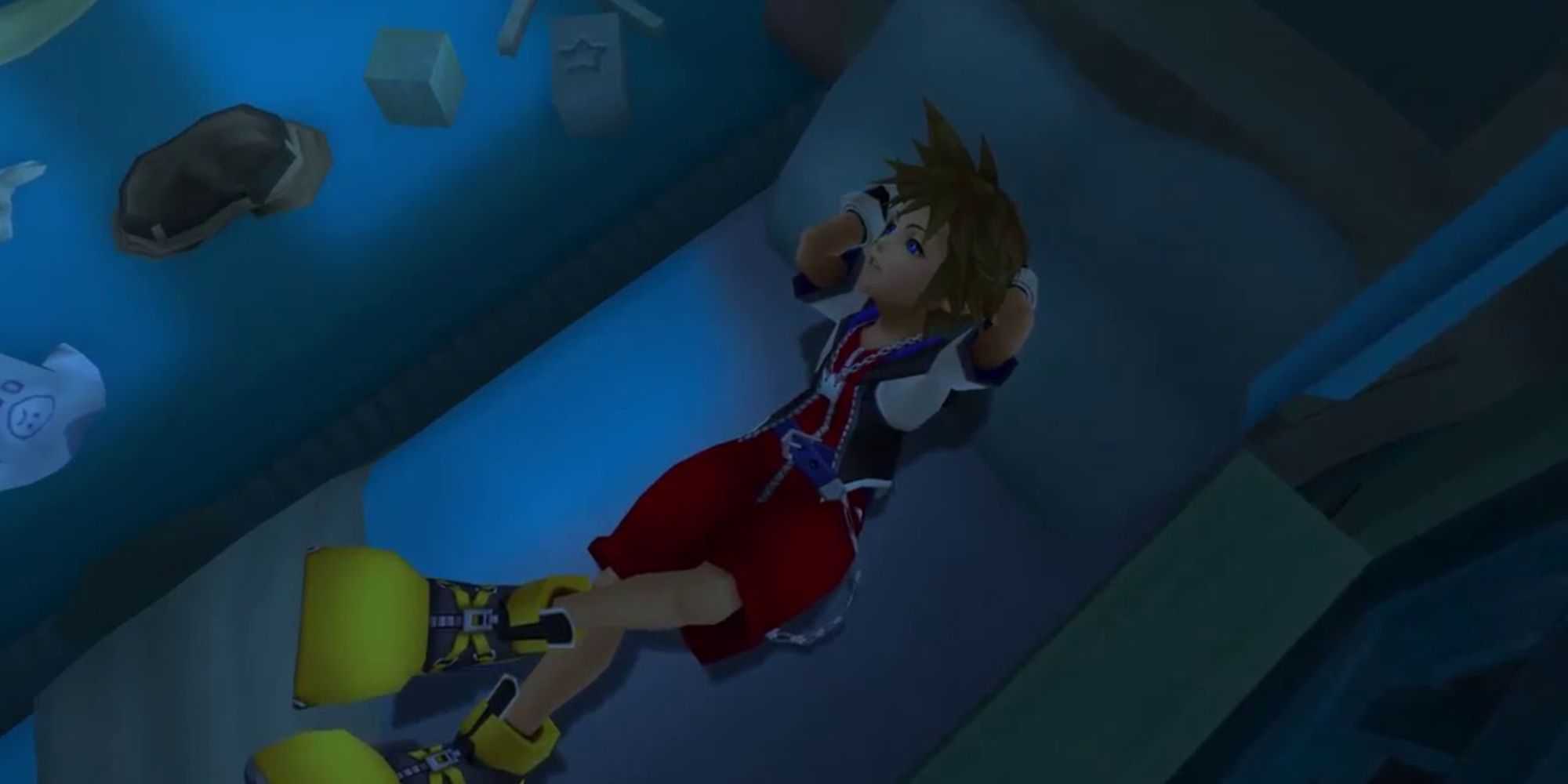 Sora in bed in Kingdom Hearts