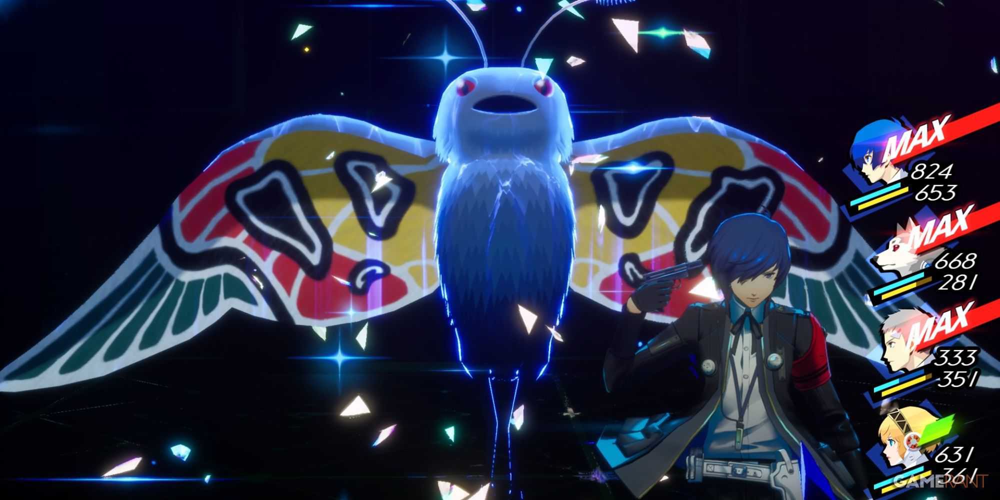 persona 3 recarregar combate mariposa