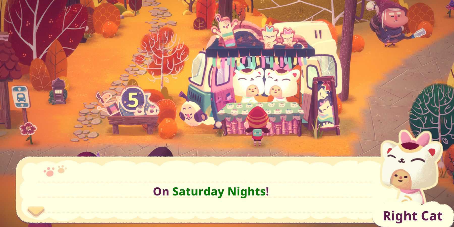 mineko's night market left right cat