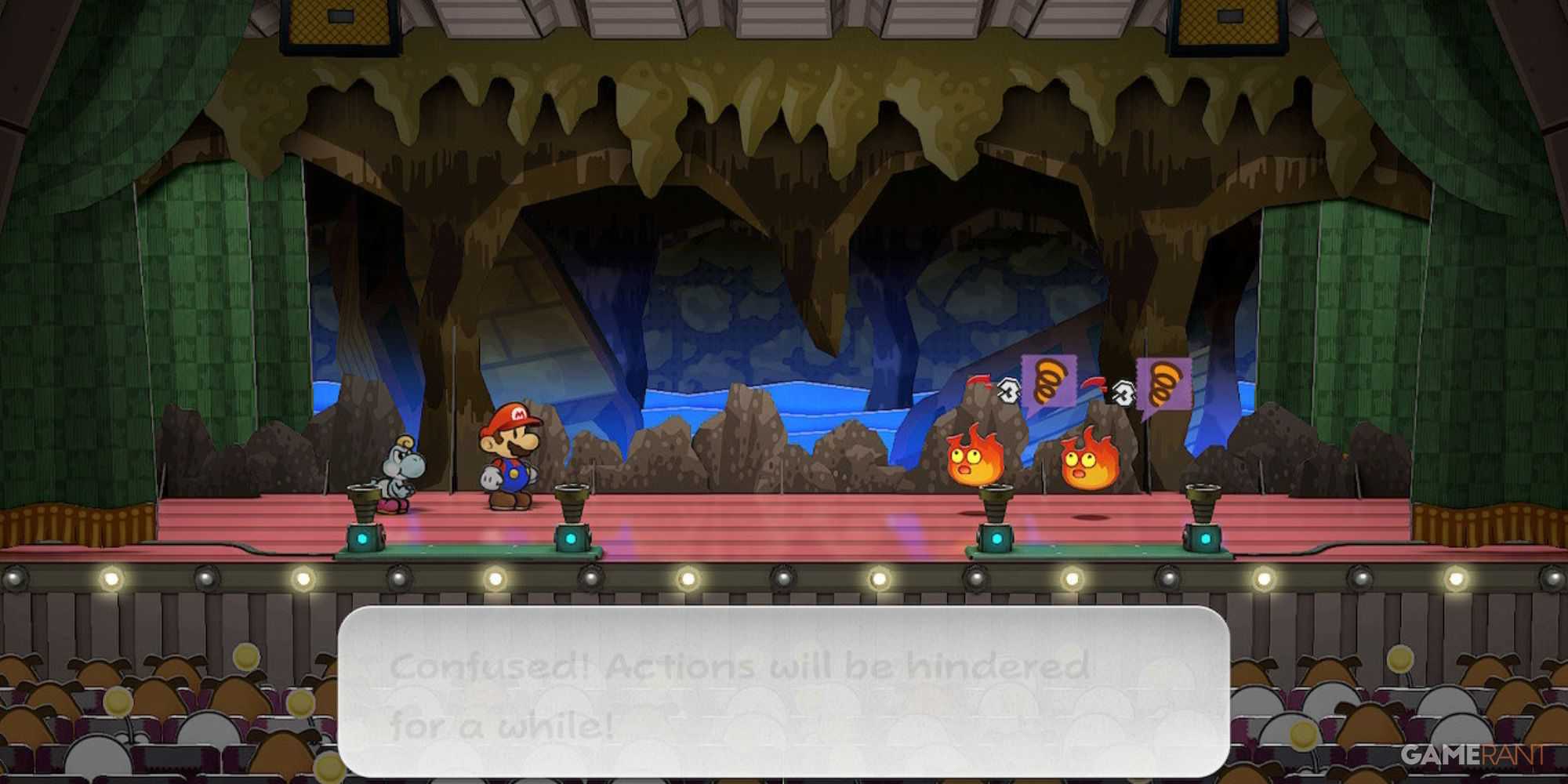 paper mario a porta dos mil anos - efeito de pó de ruína