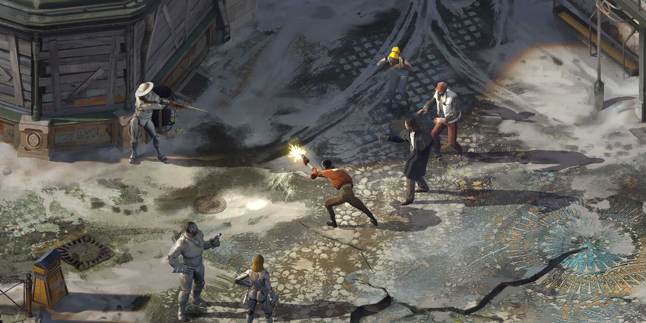 disco elysium shooting in street