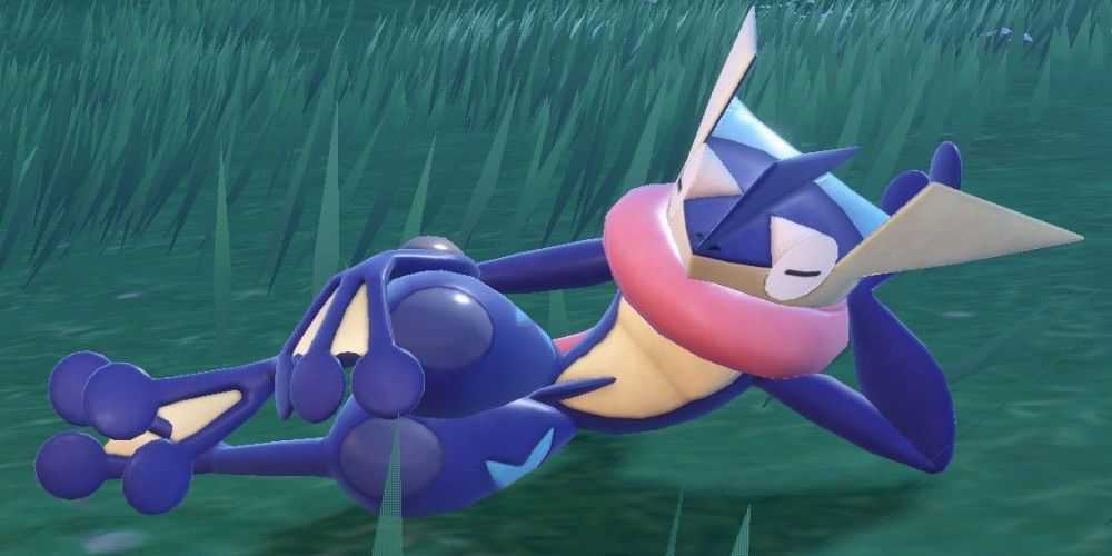 Greninja sleeping in Pokemon Scarlet and Violet