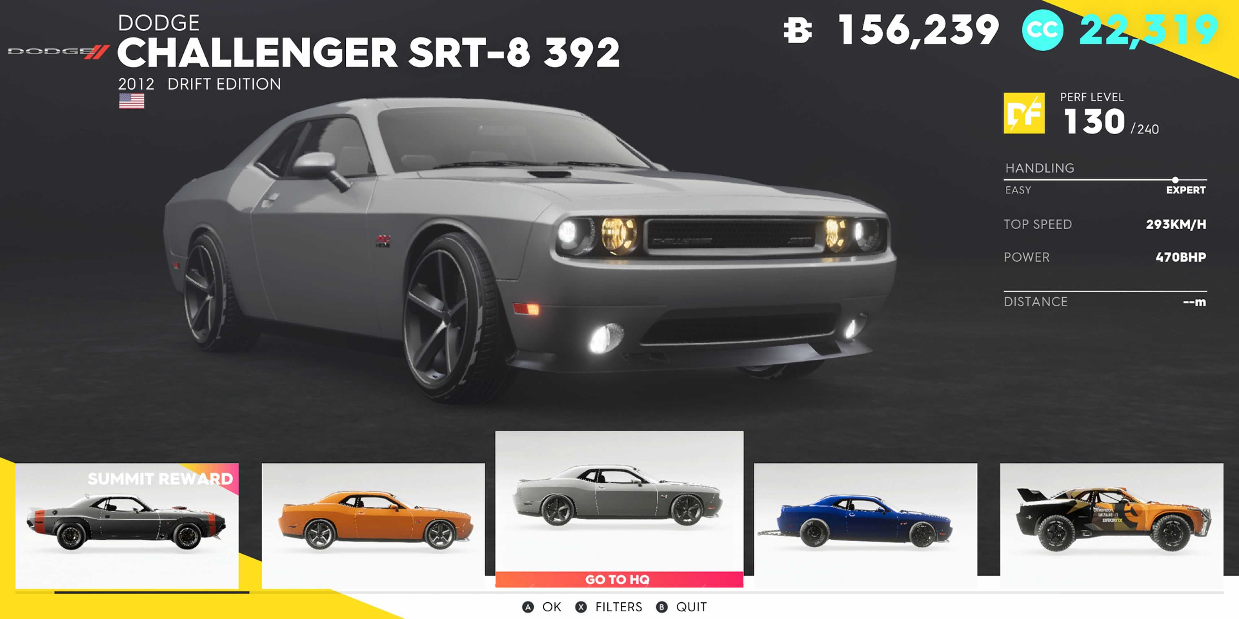 A tripulação 2 Dodge Challenger SRT-8 Drift