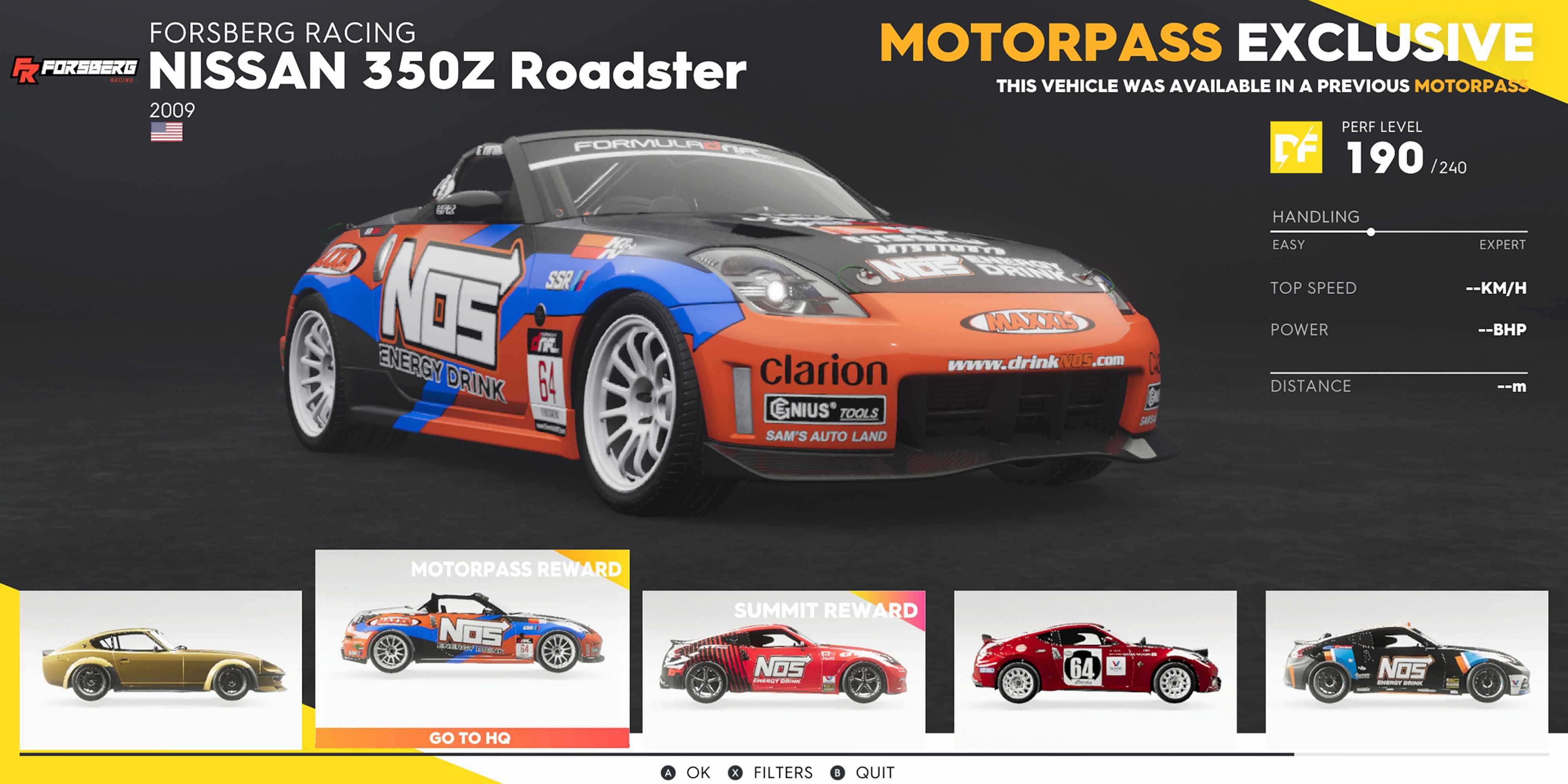 The Crew 2 Forsberg Nissan 350Z Roadster Drift