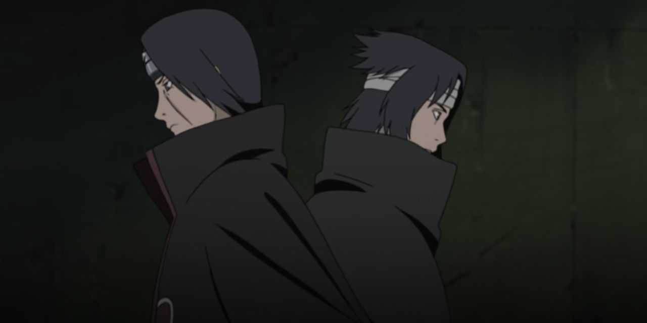 Itachi and Sasuke get ready to fight