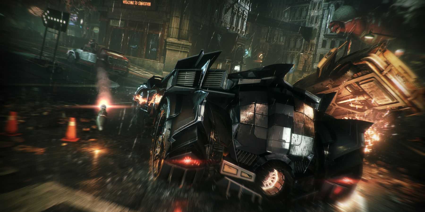 batman arkham knight batmobile the batman chase