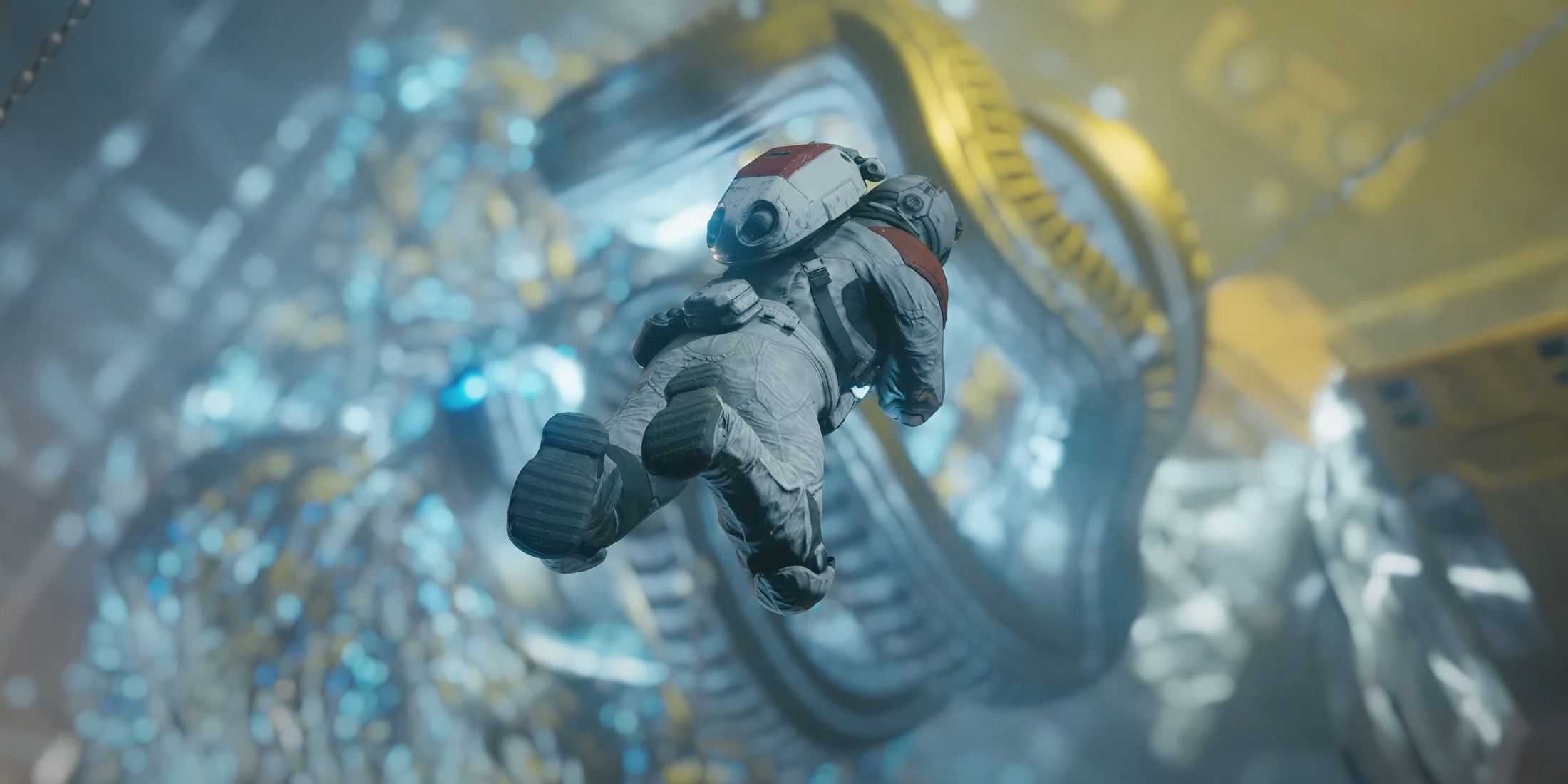 Starfield Shattered Space Official Trailer screenshot 2 floating protagonist in Constellation Spacesuit