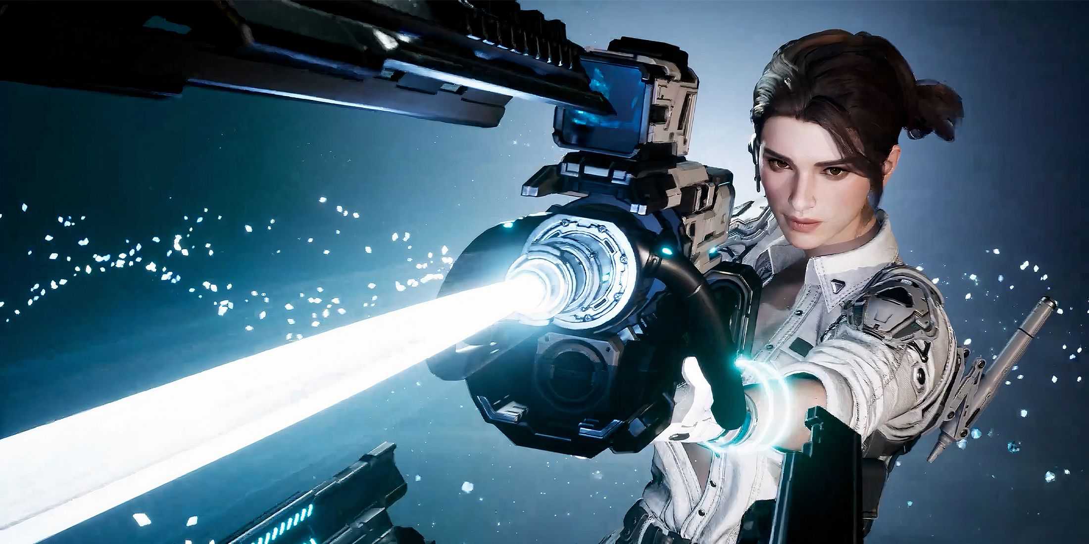 Hailey Scott firing her weapon in The First Descendant