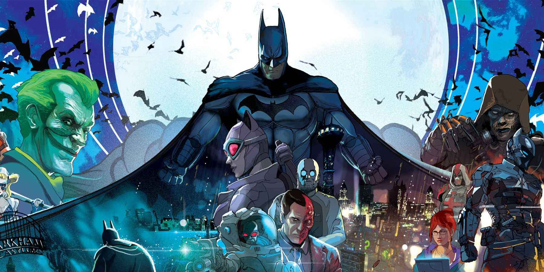 batman arkham trilogy on switch key art