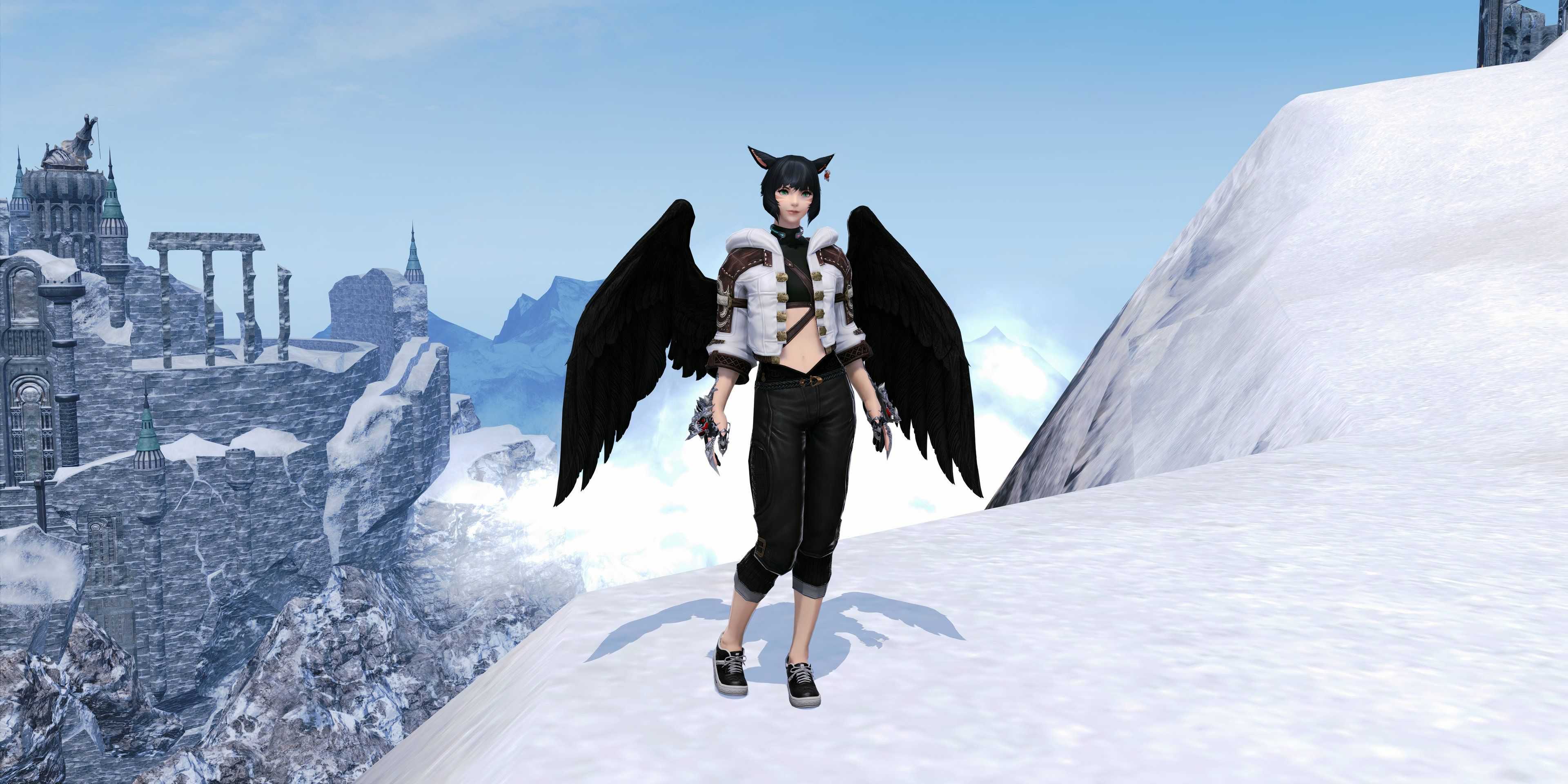 final fantasy 14 fashion accessory fallen angel wings front