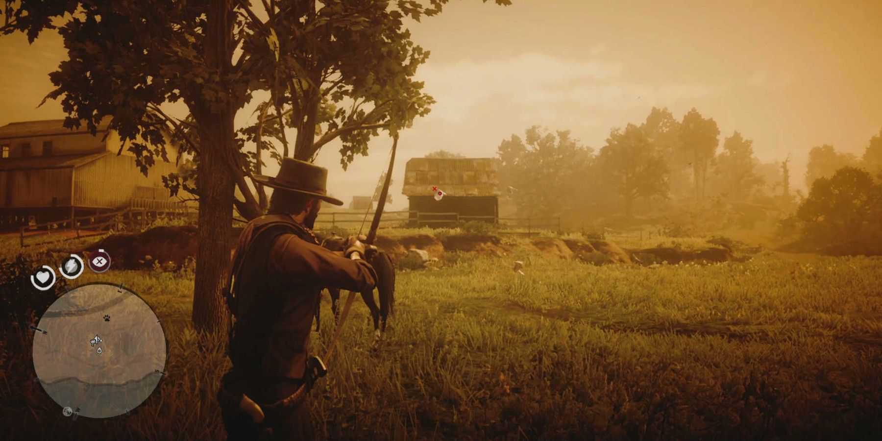 RDR2 caça a pássaros com olho morto