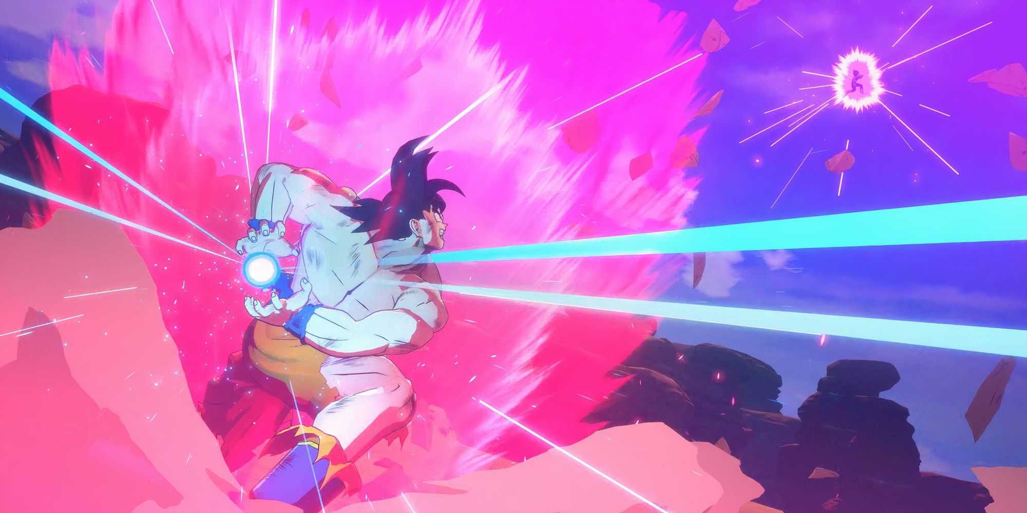 Goku fighting Vegeta in Dragon Ball Z Kakarot