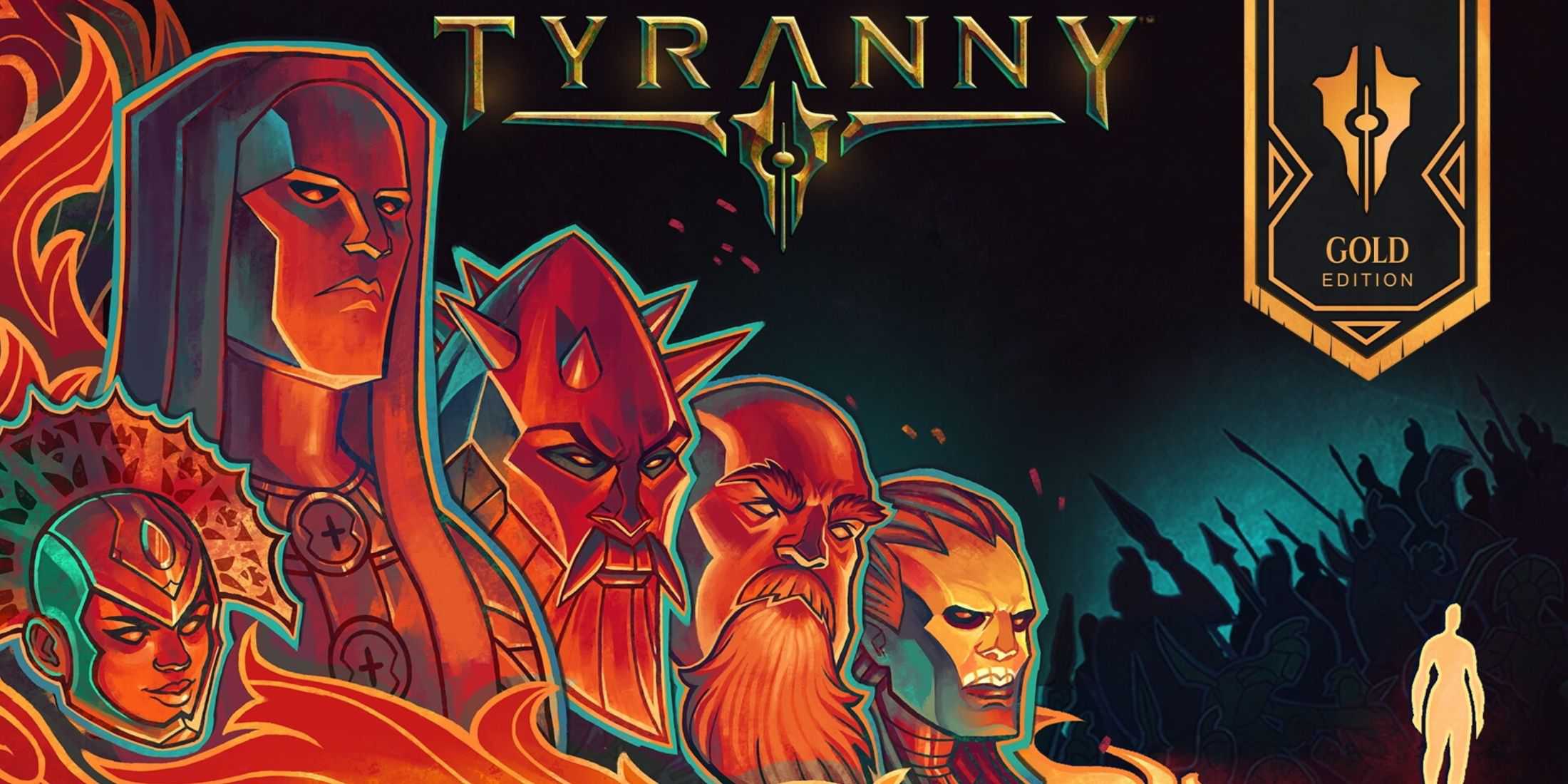 Arte da capa oficial da edição Gold do jogo Tyranny Video Game