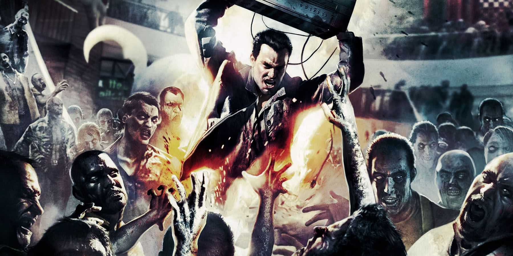 Cover art featuring Frank West fending off an army of zombies in the original Dead Rising.