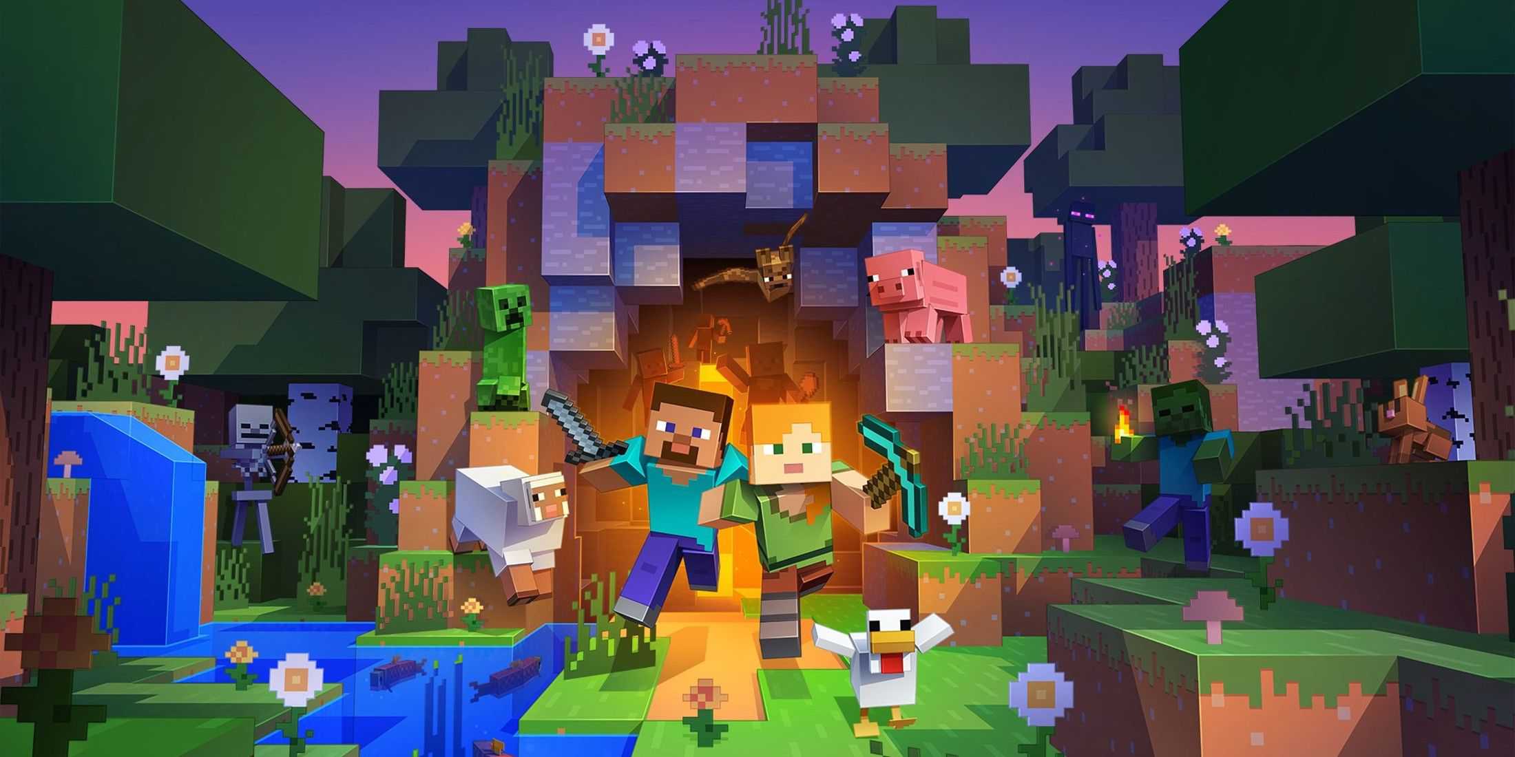 minecraft-steve-alex-mobs-key-art